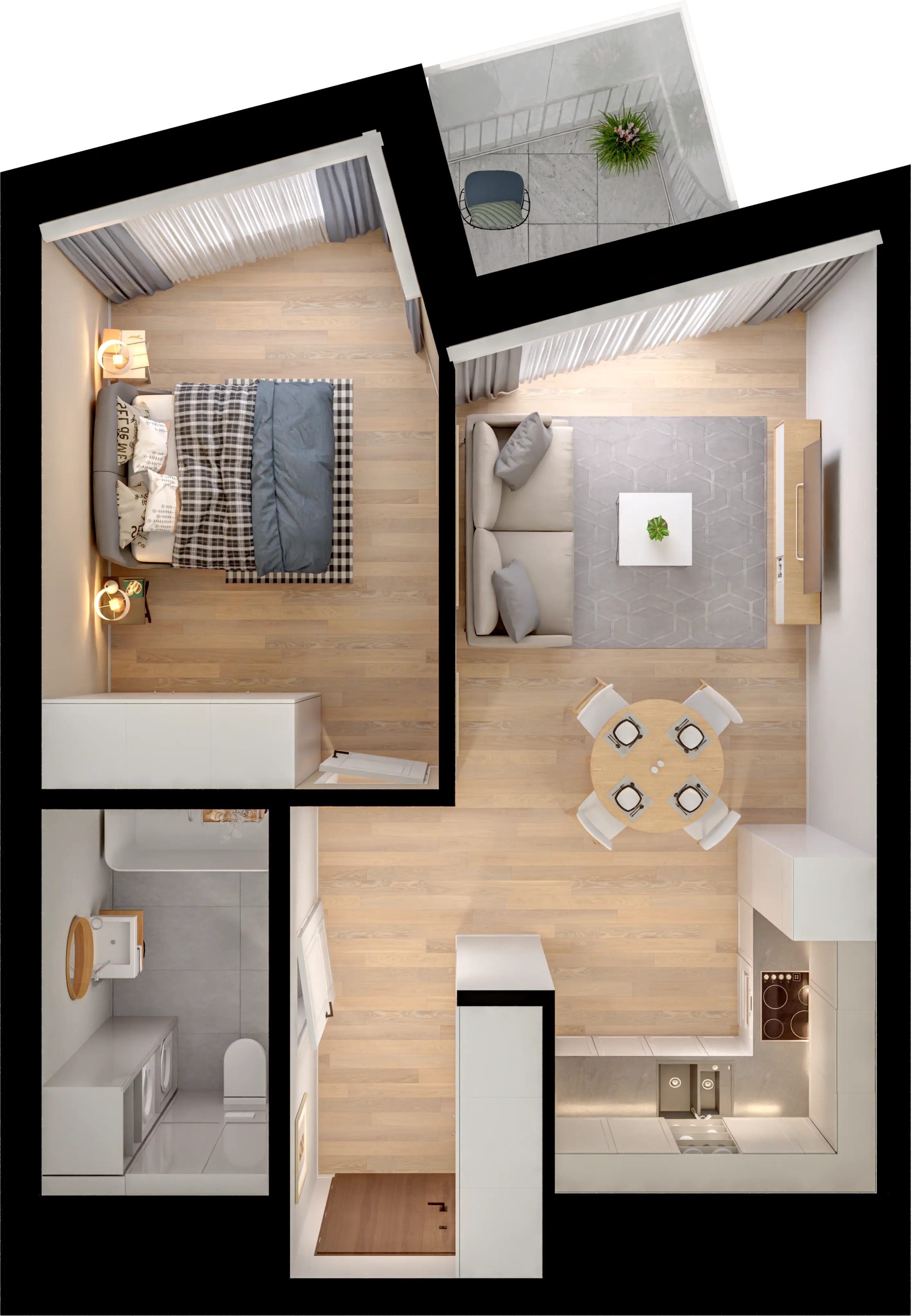 Single flat view
