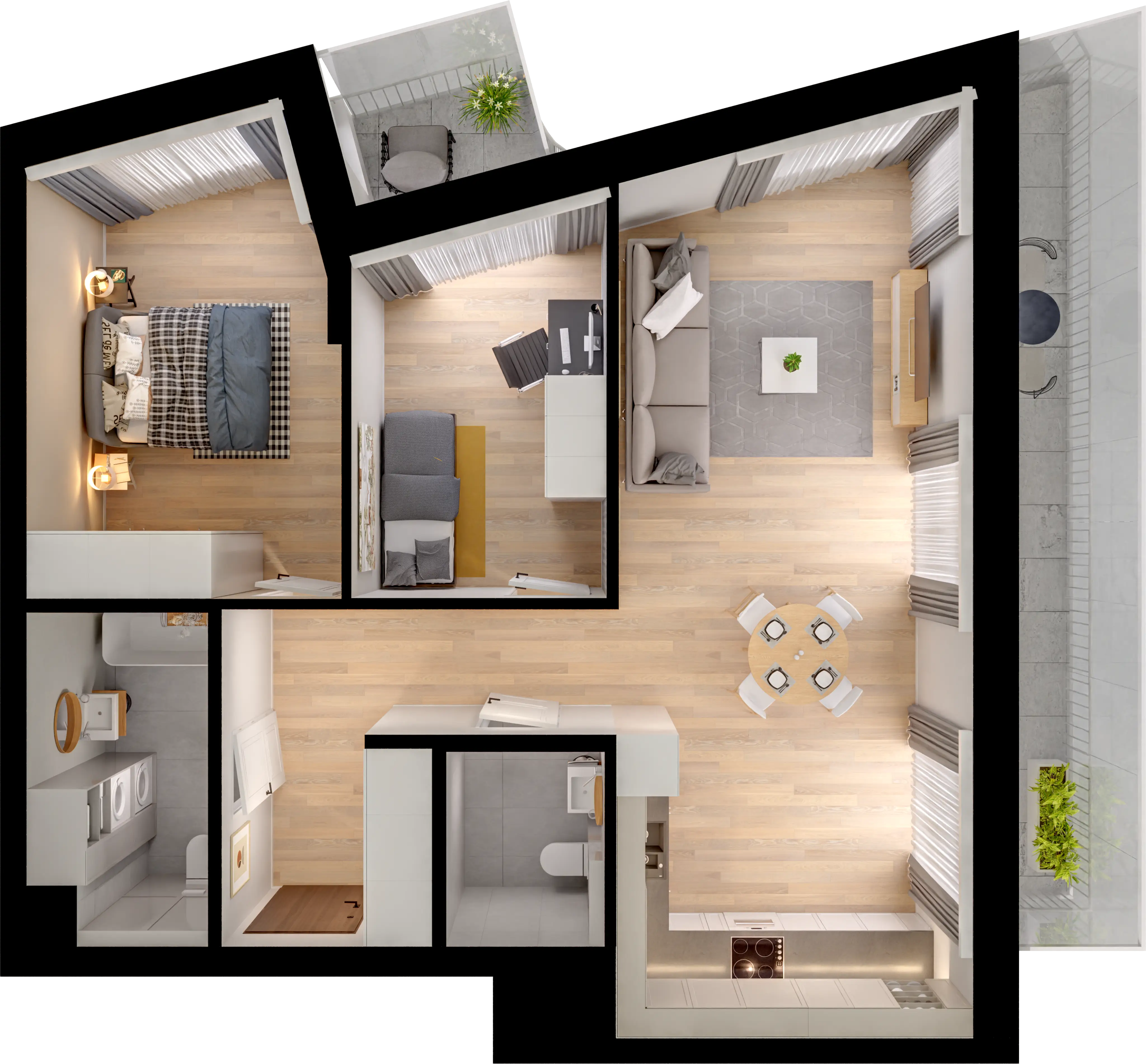 Single flat view