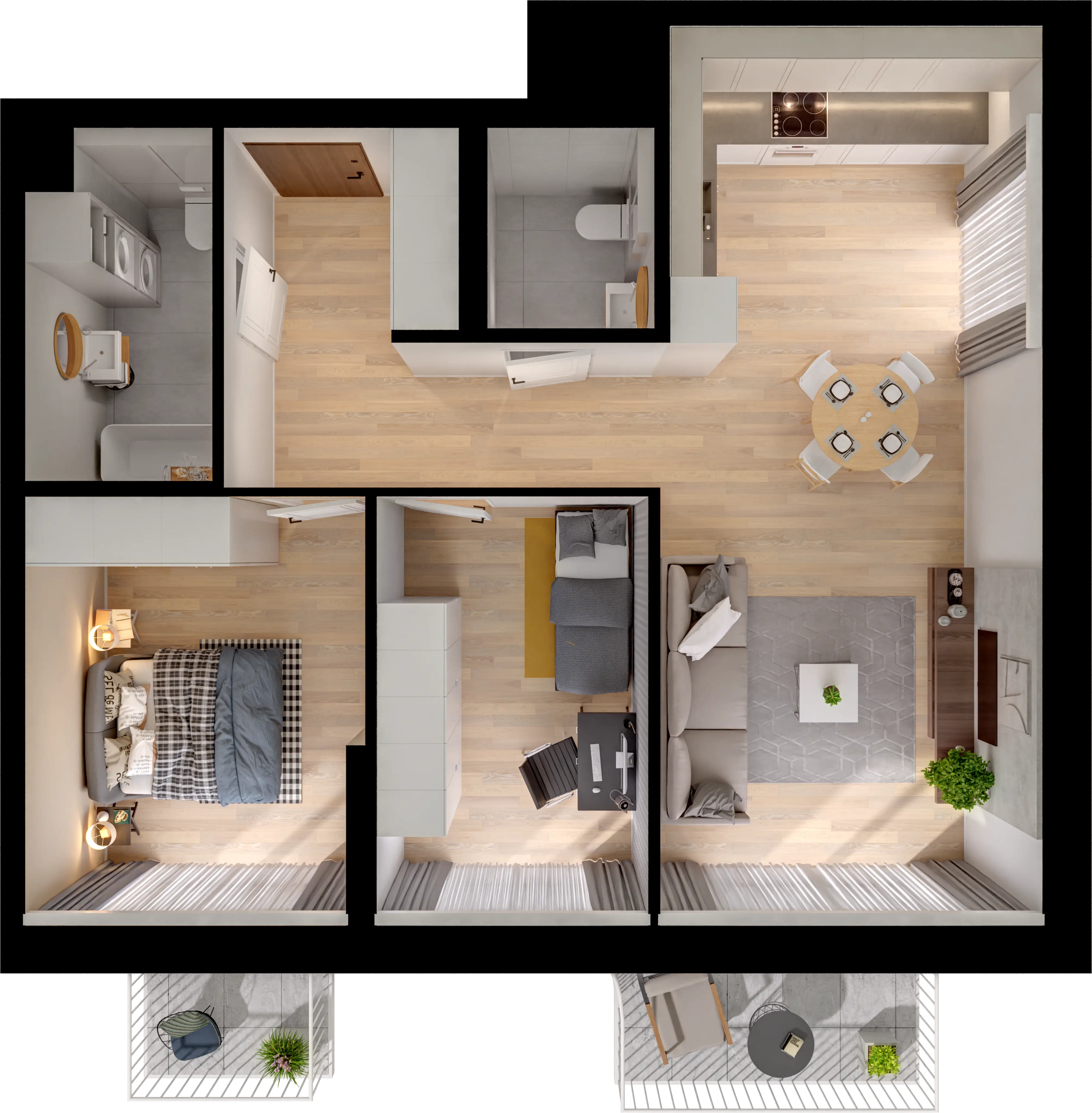 Single flat view