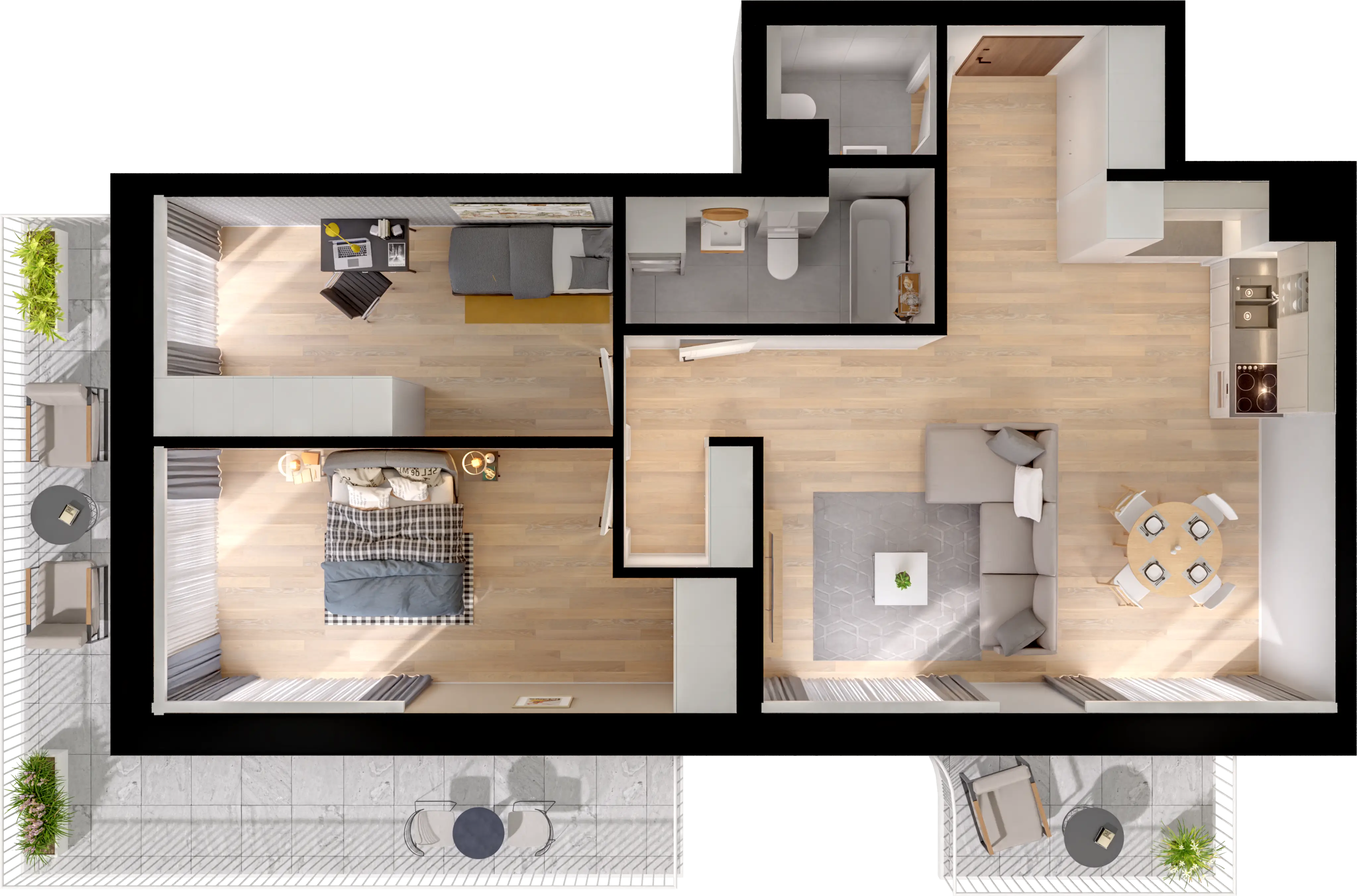 Single flat view