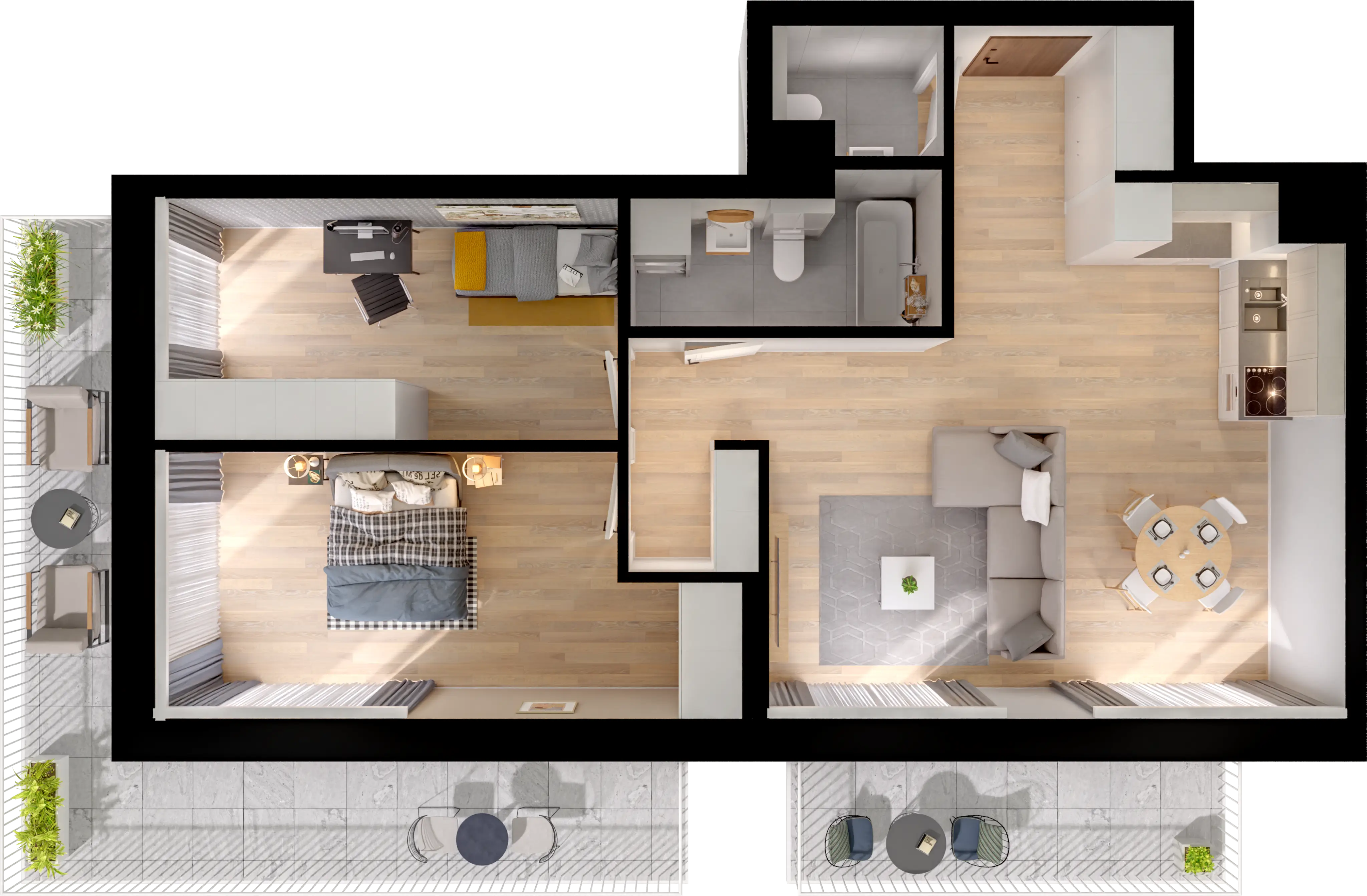 Single flat view