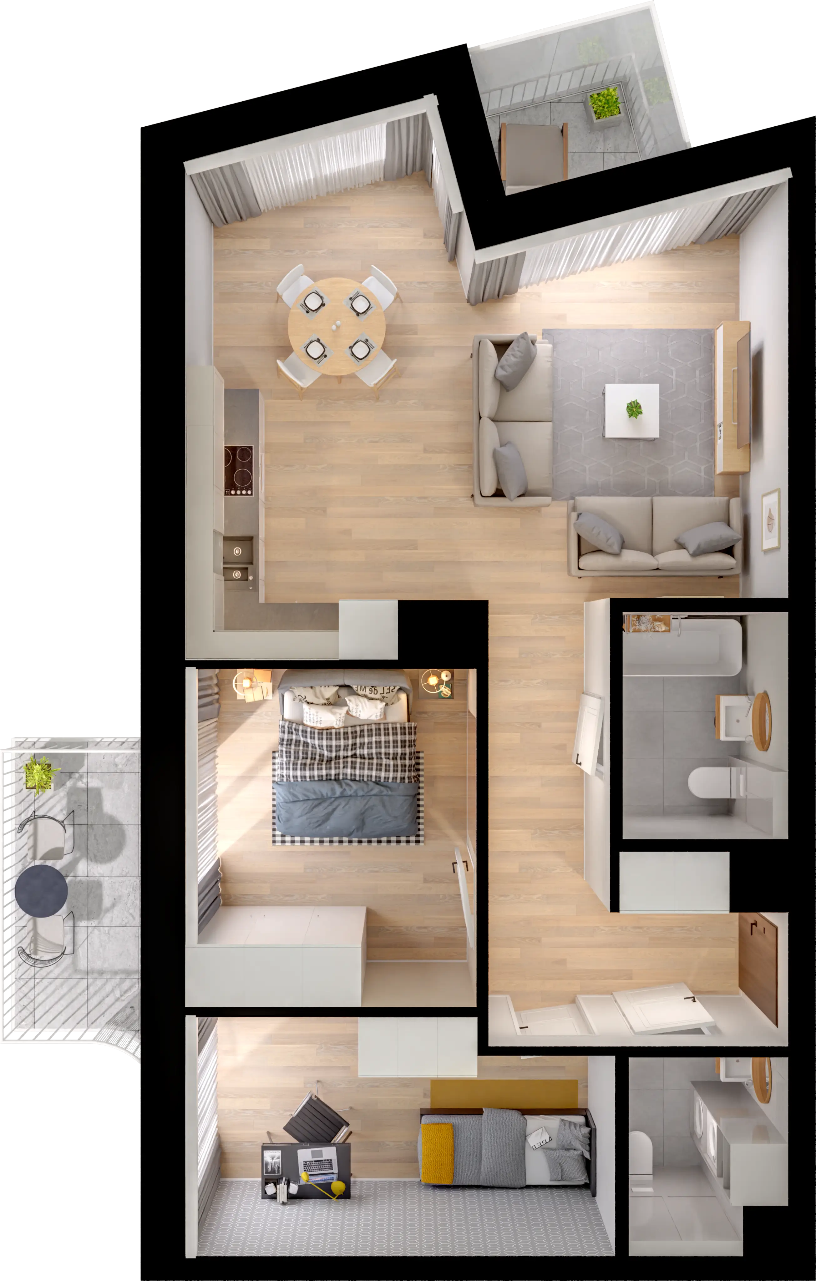 Single flat view