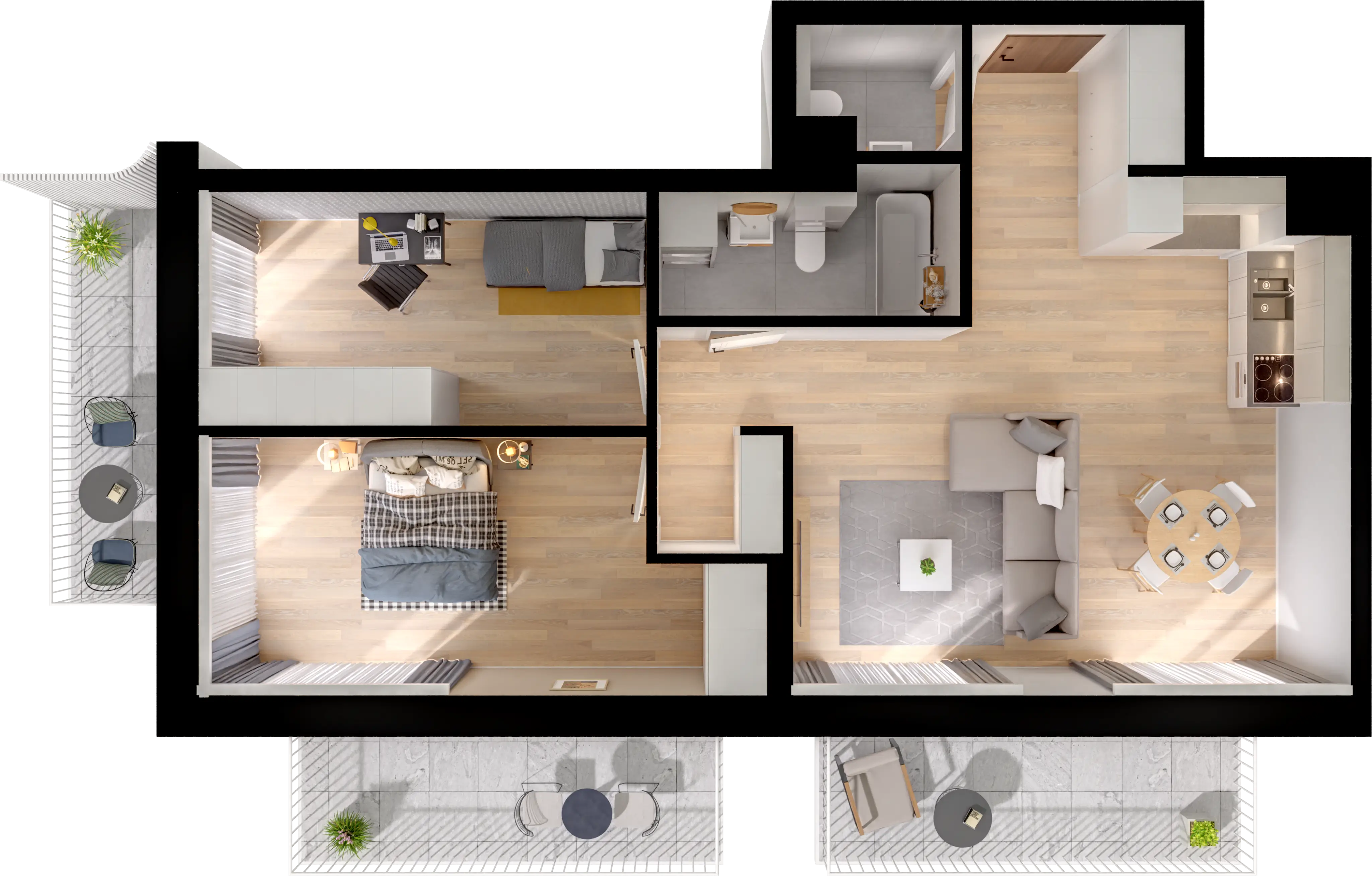 Single flat view