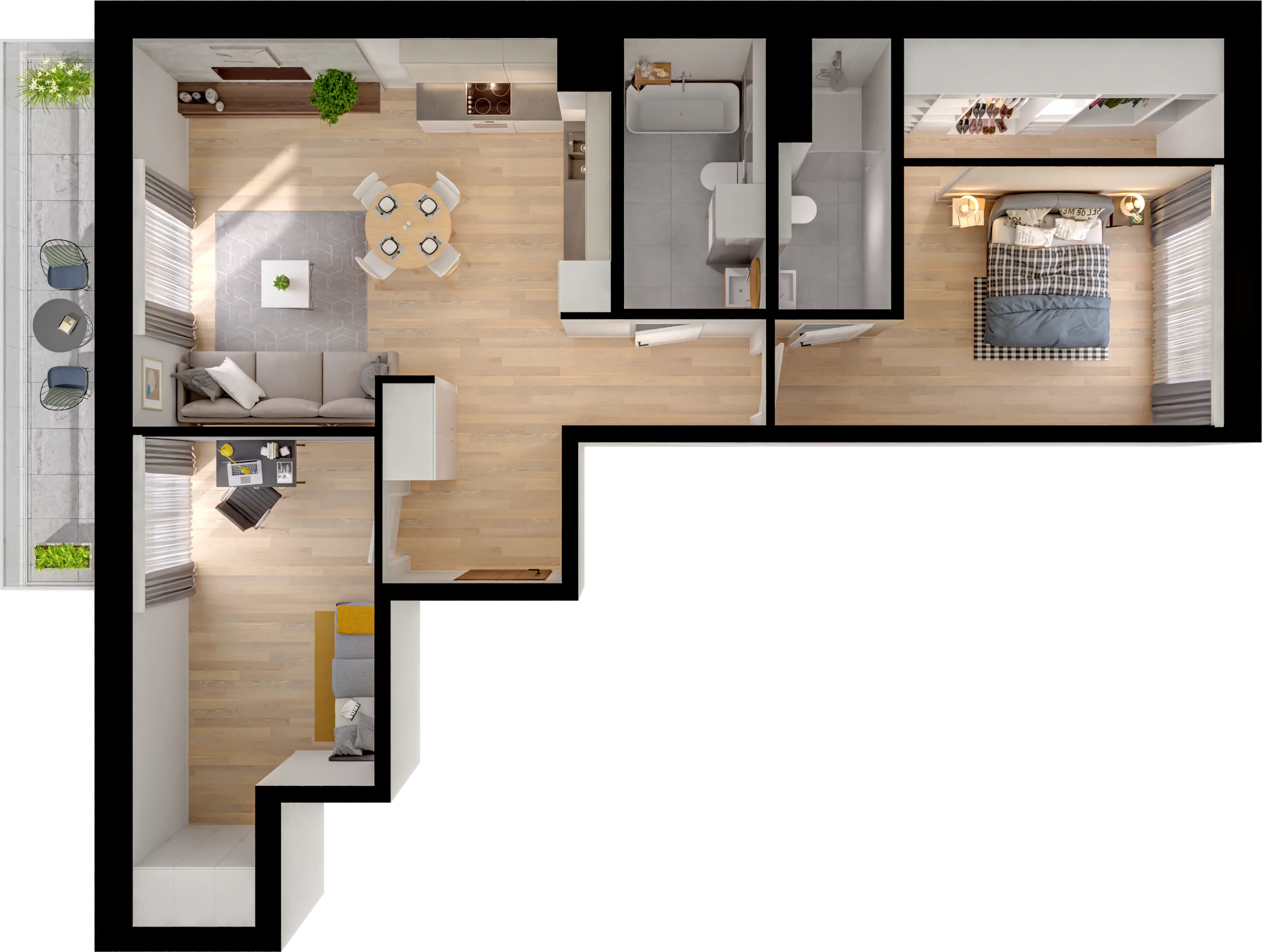 Single flat view