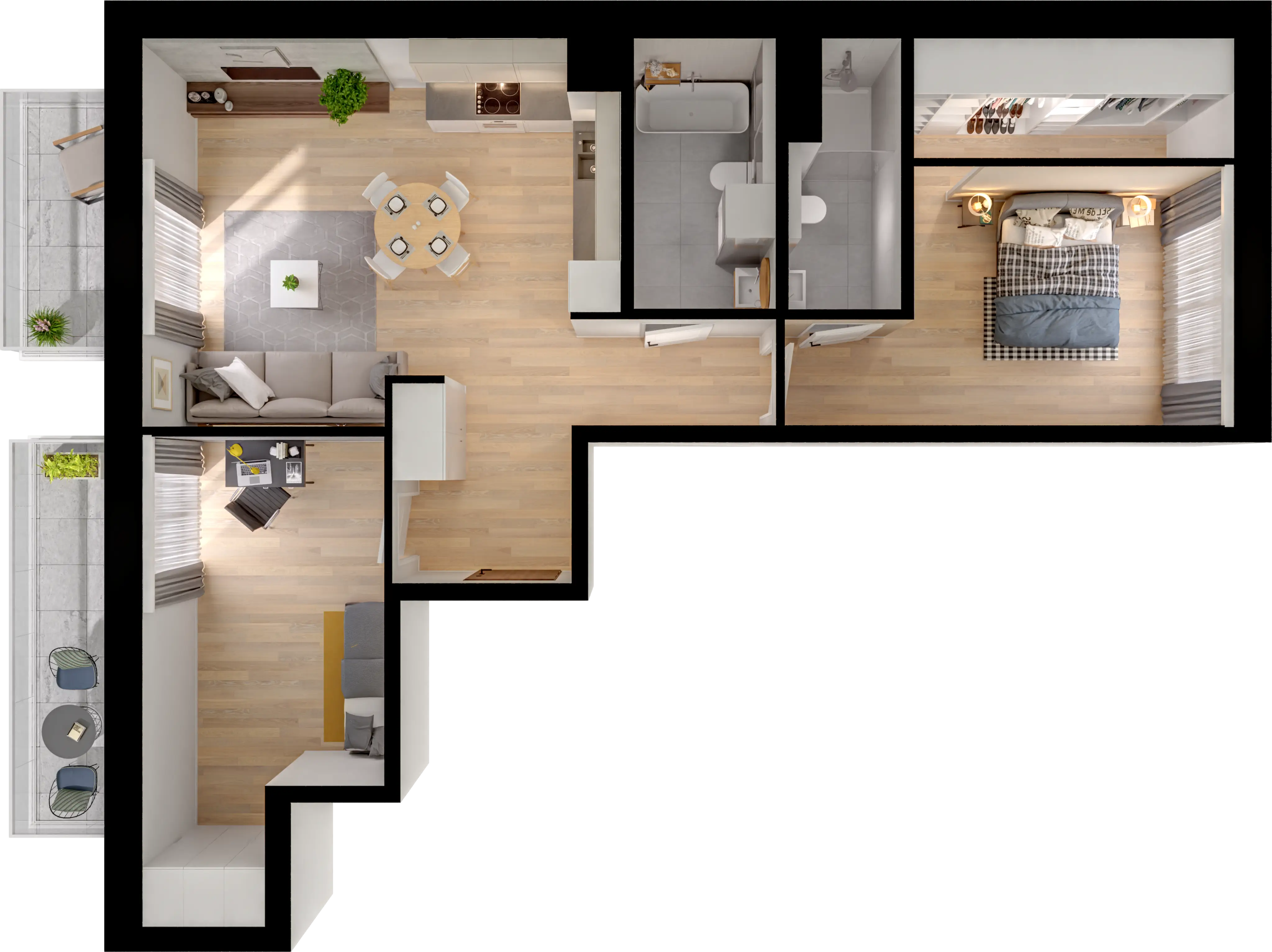 Single flat view