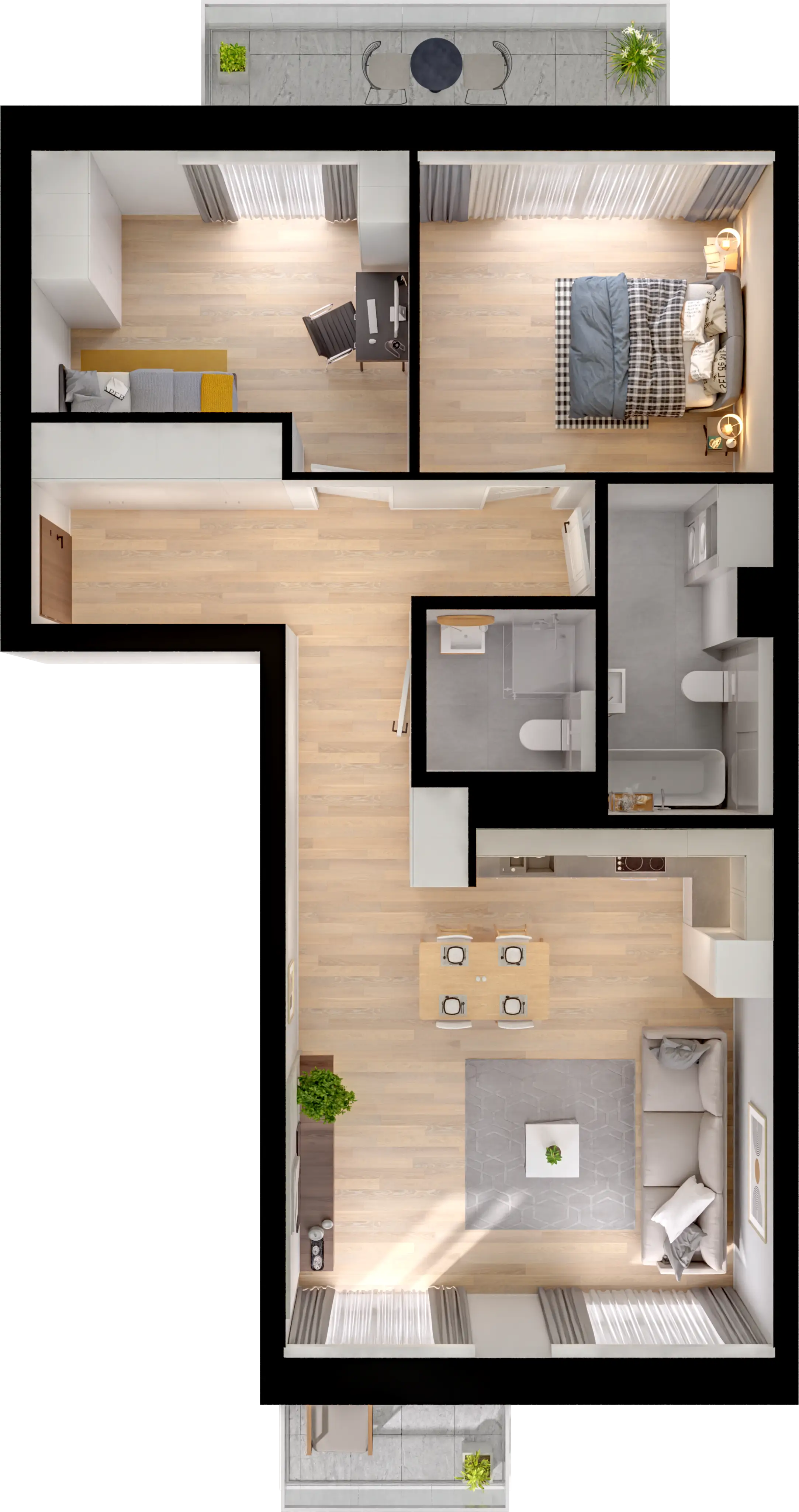 Single flat view