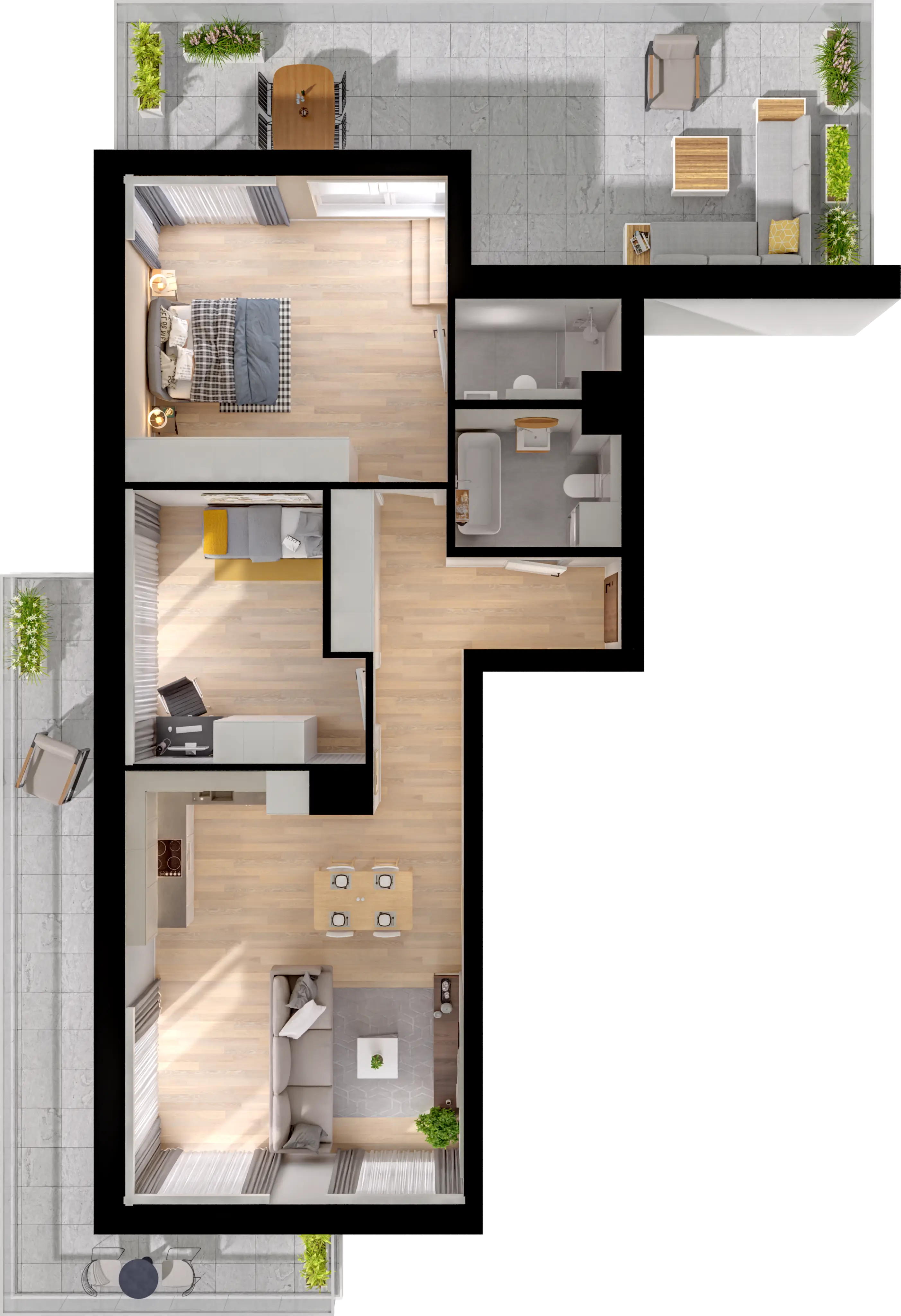 Single flat view