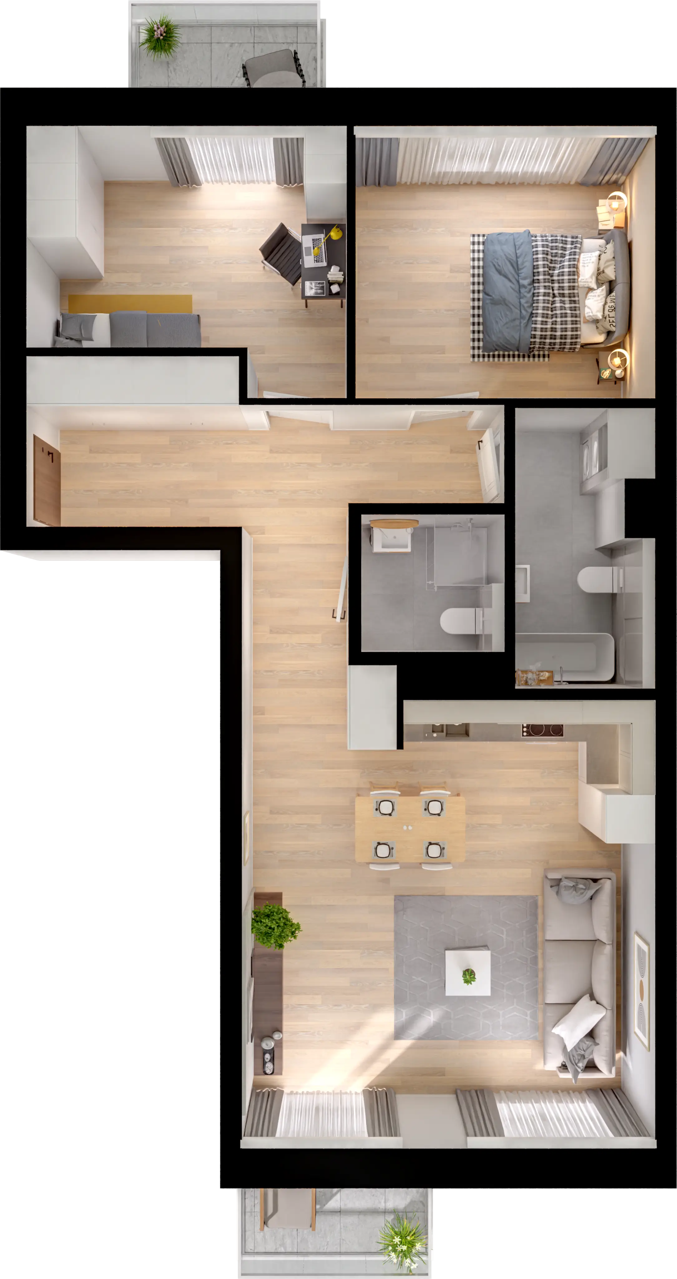 Single flat view