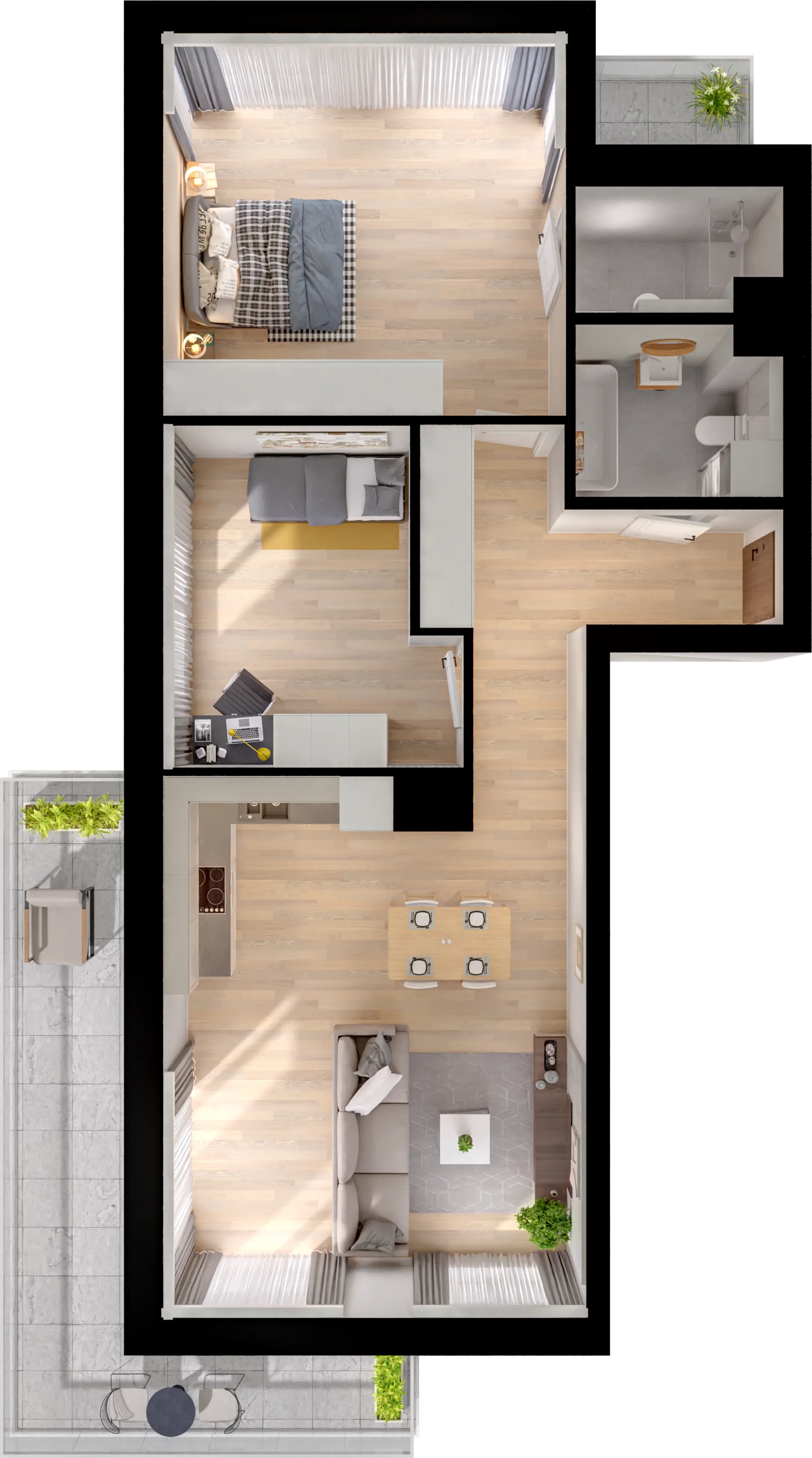 Single flat view