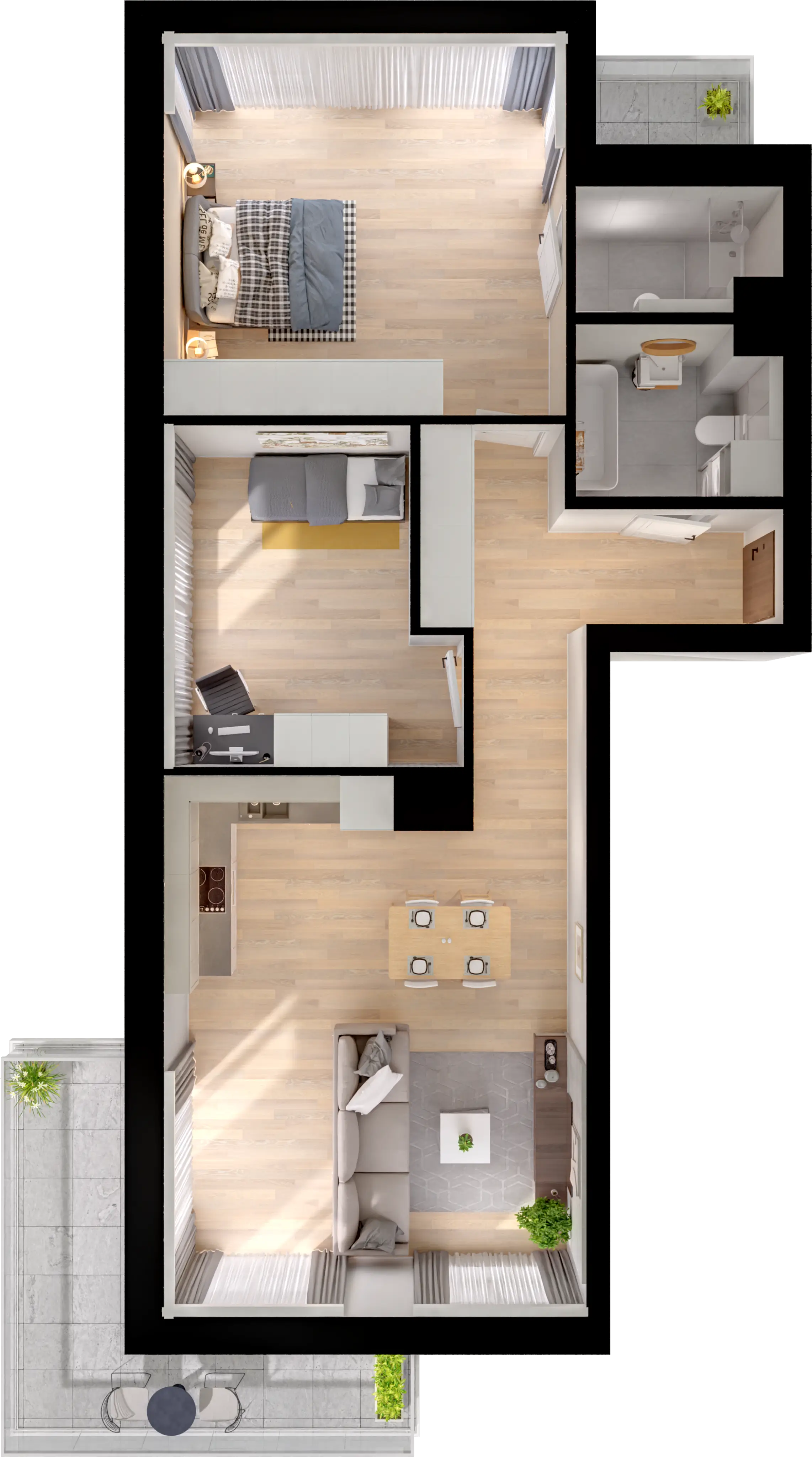 Single flat view