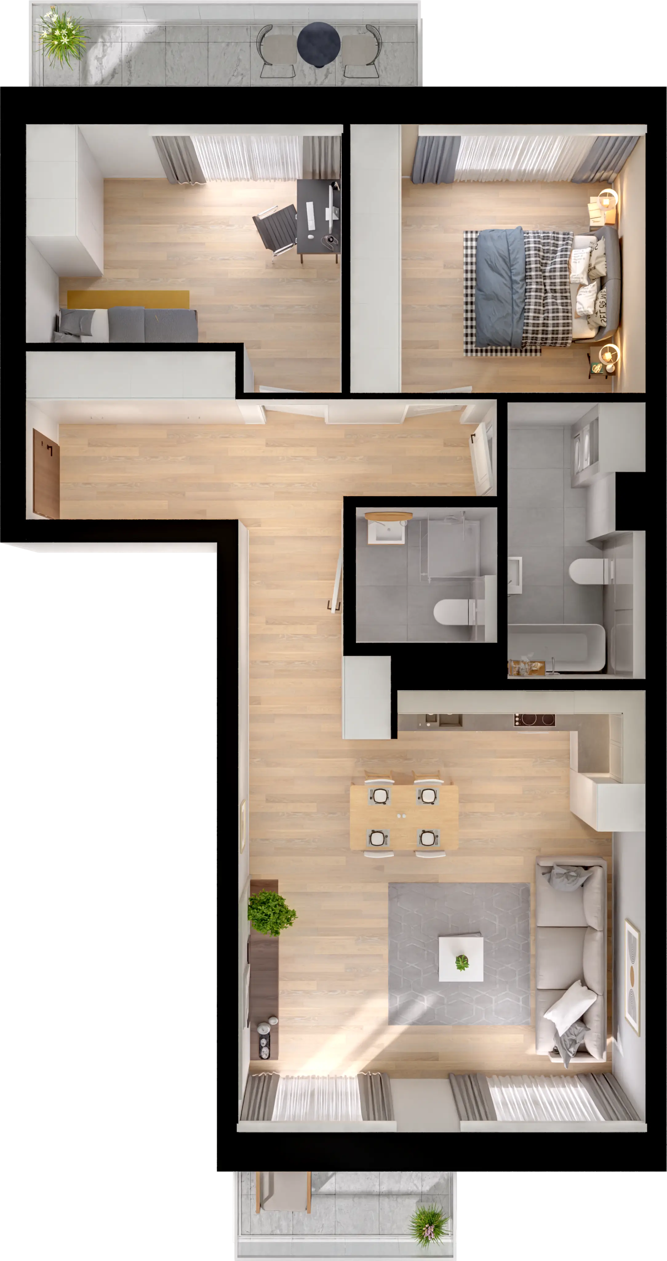Single flat view