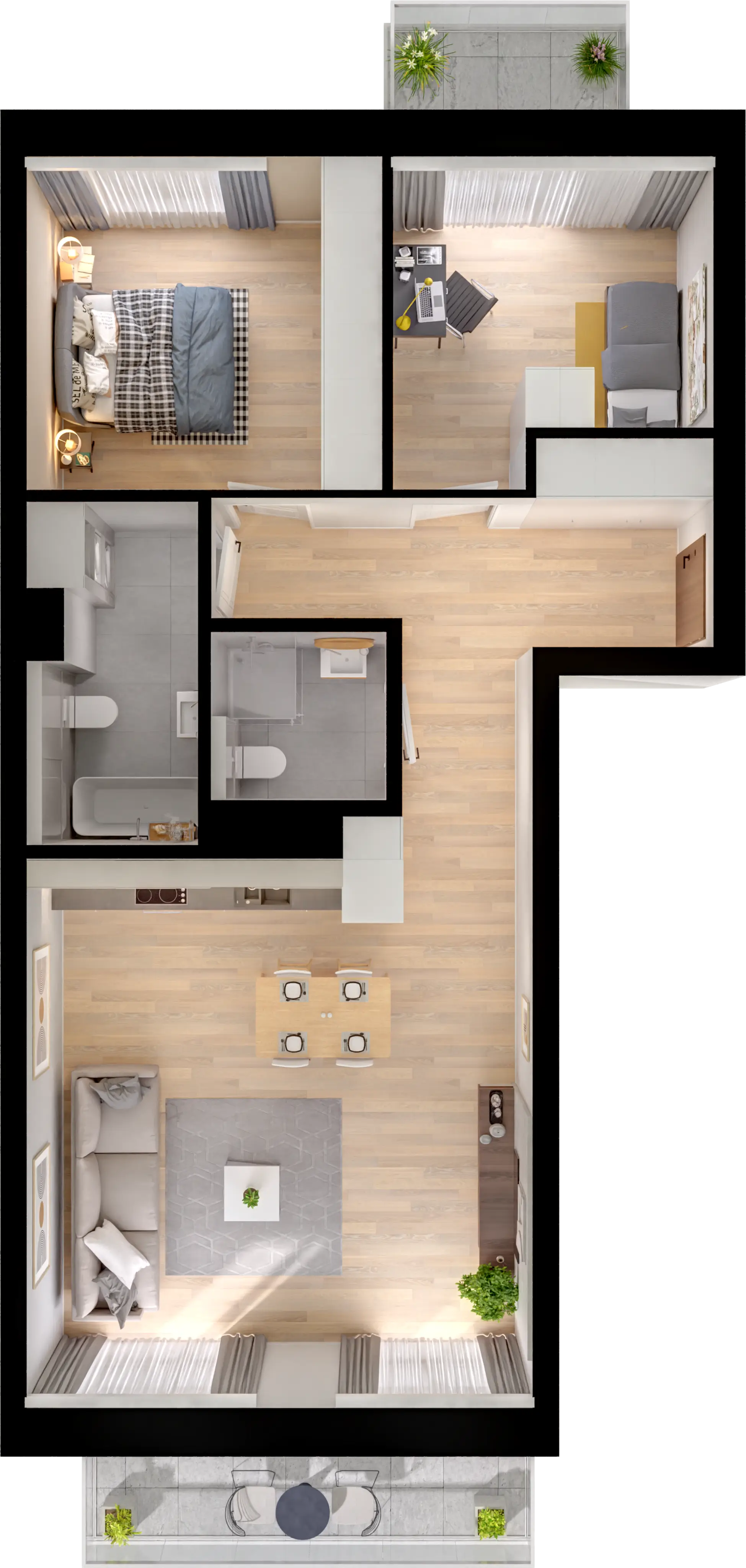 Single flat view