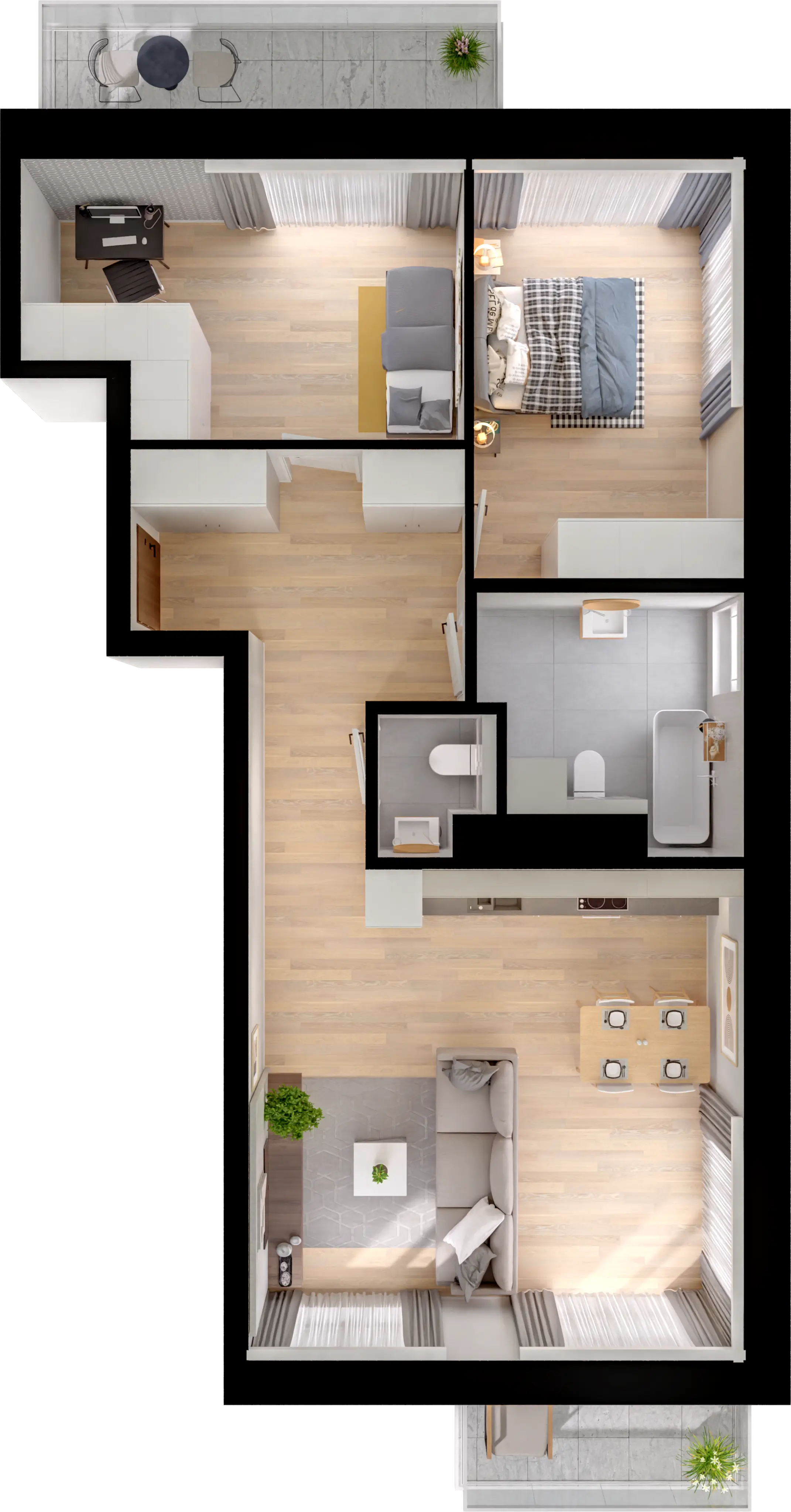 Single flat view