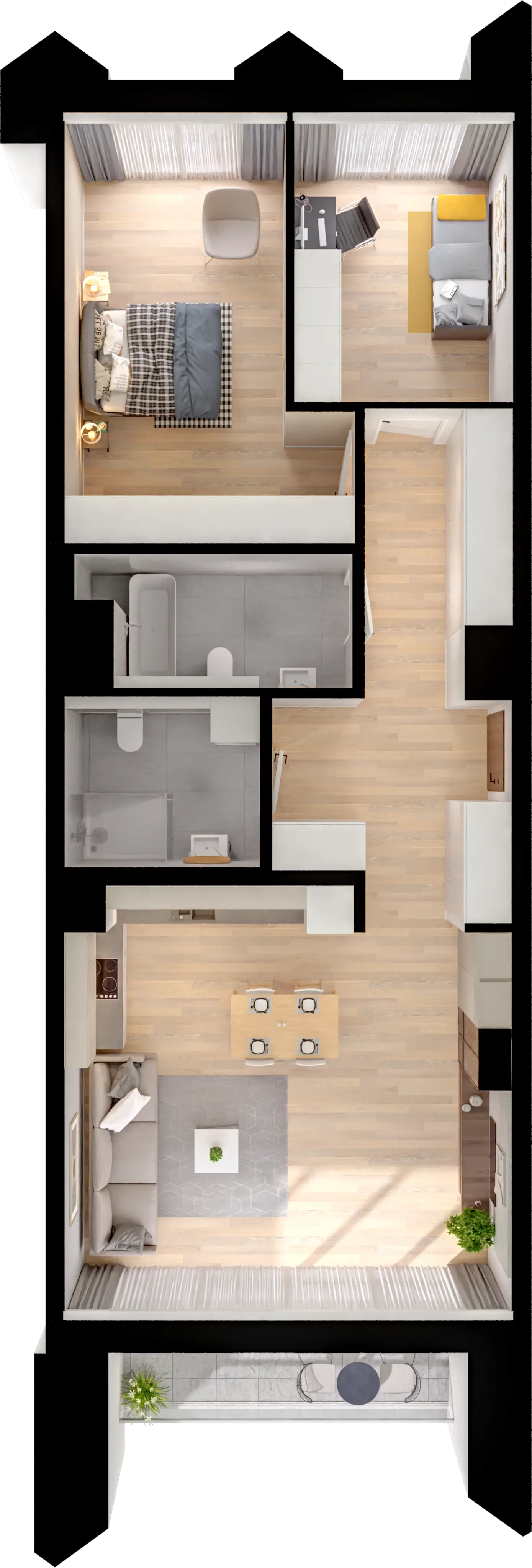 Single flat view