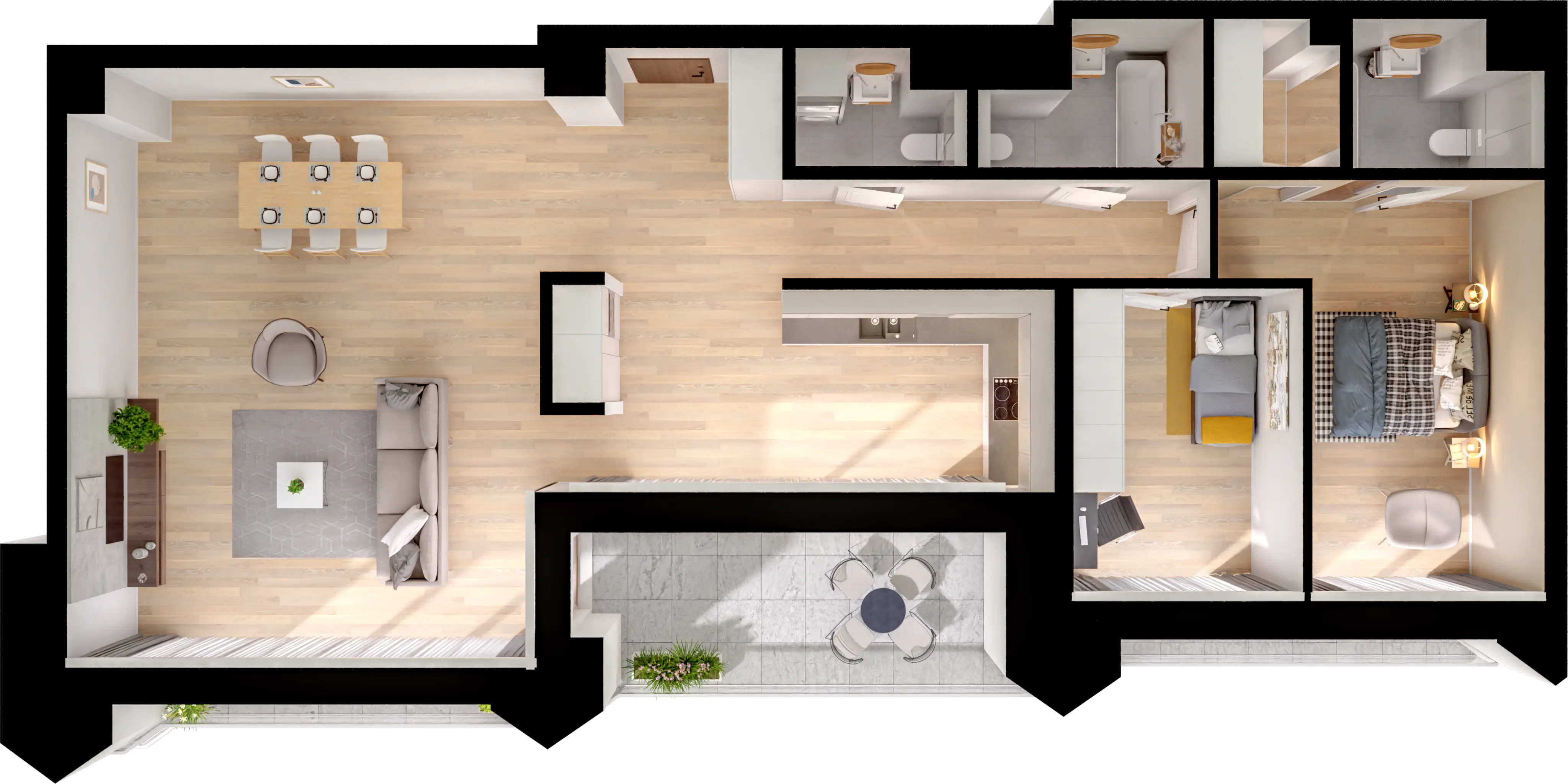 Single flat view
