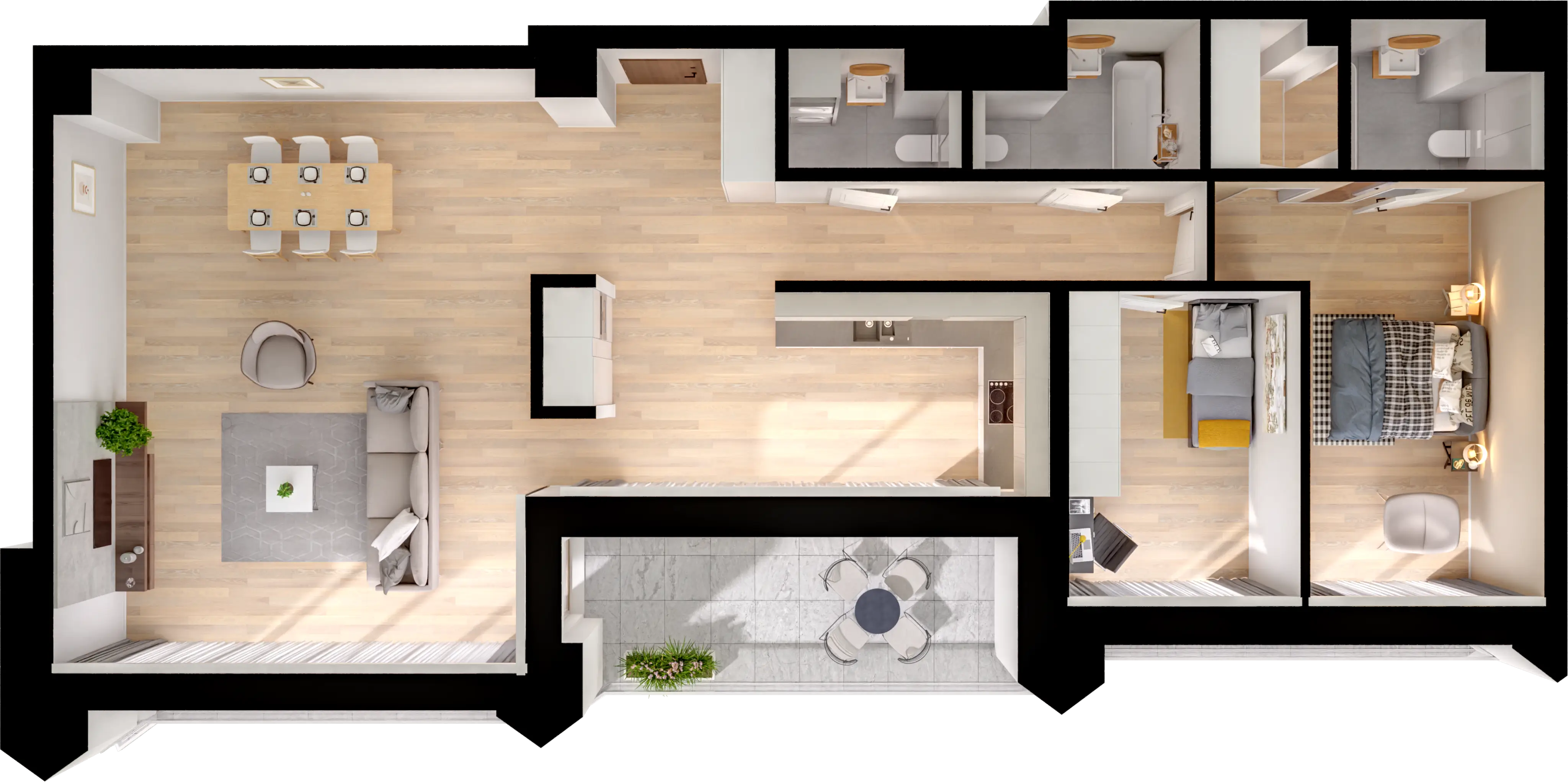 Single flat view