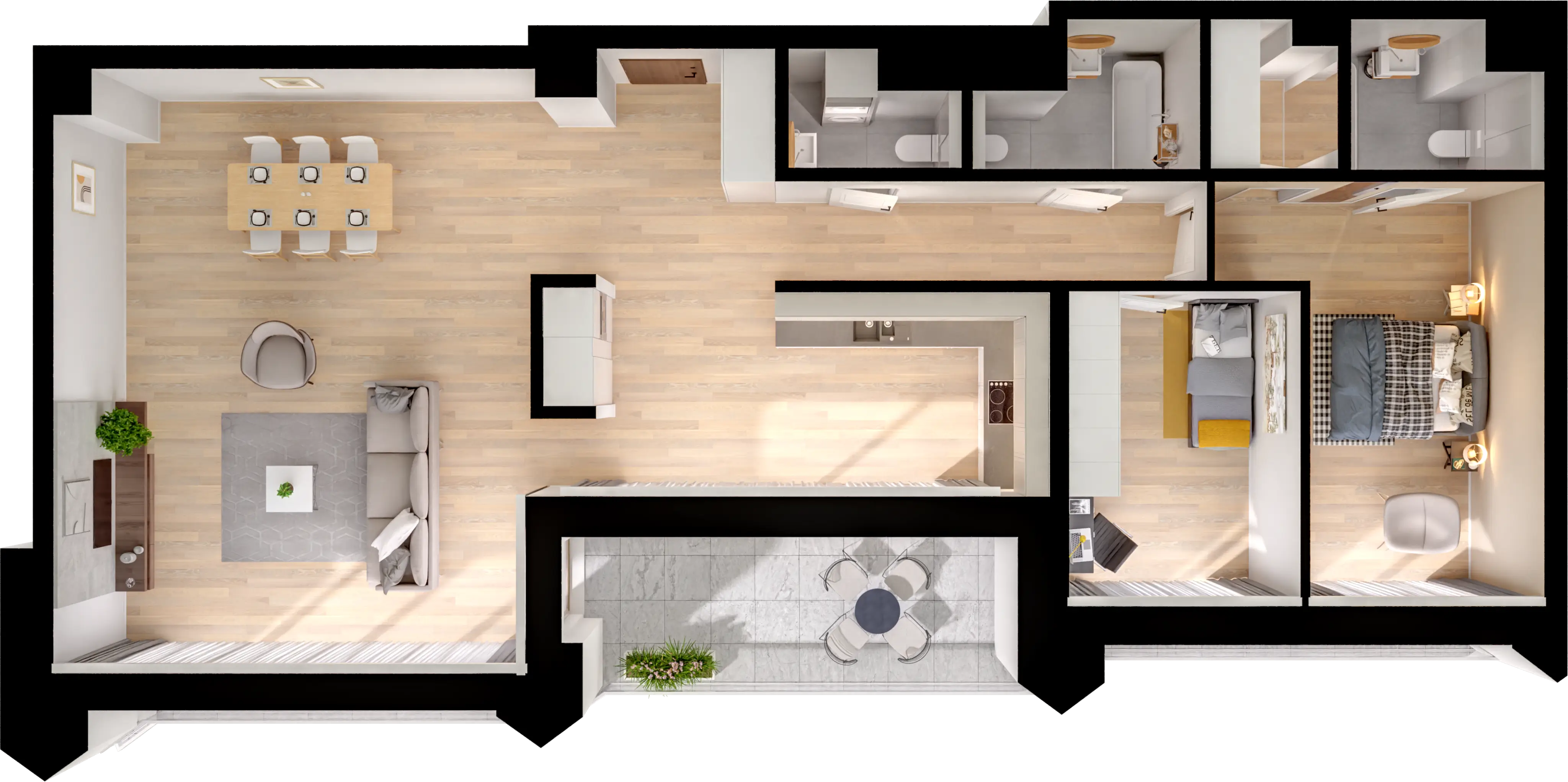Single flat view
