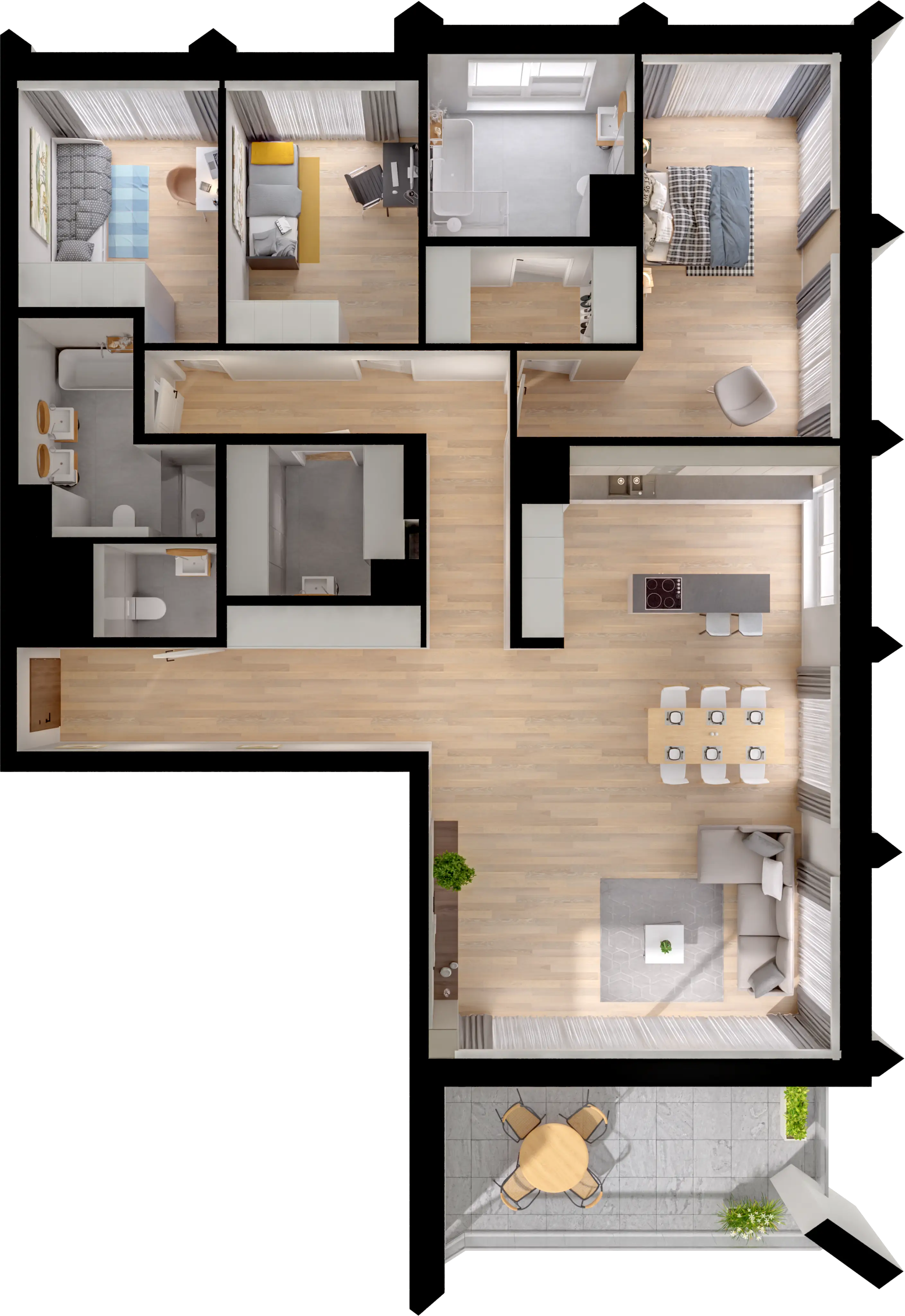 Single flat view