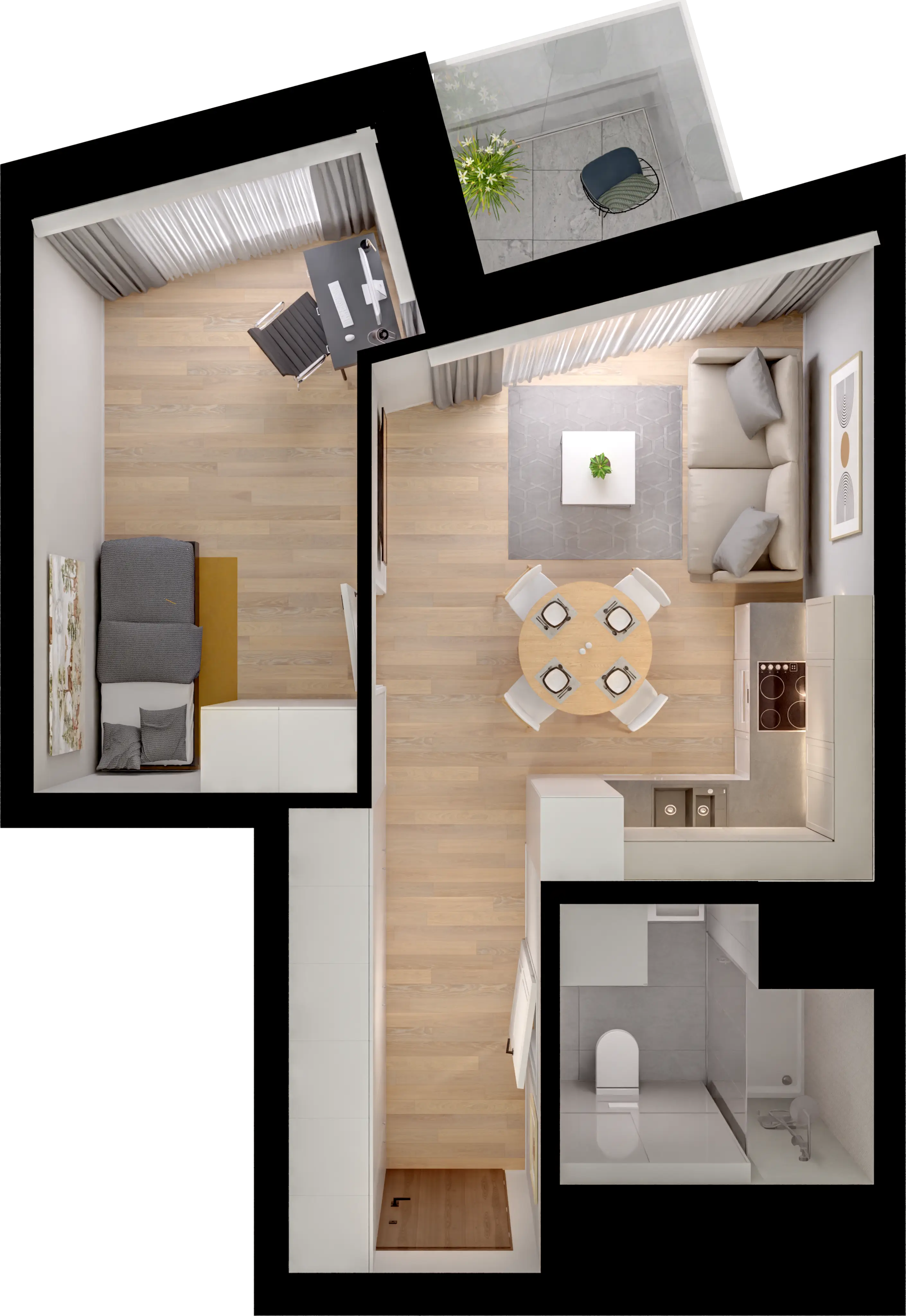 Single flat view
