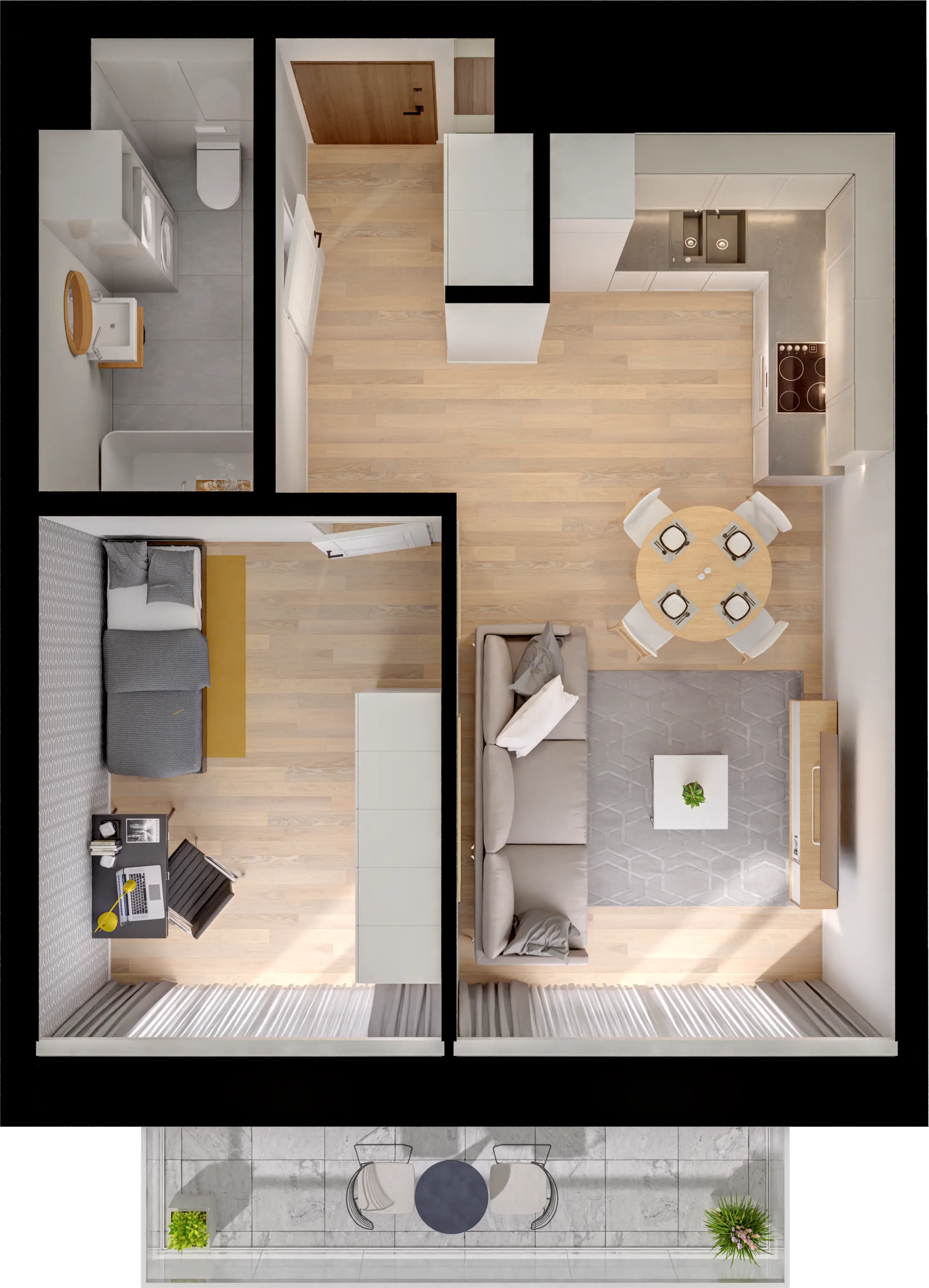 Single flat view