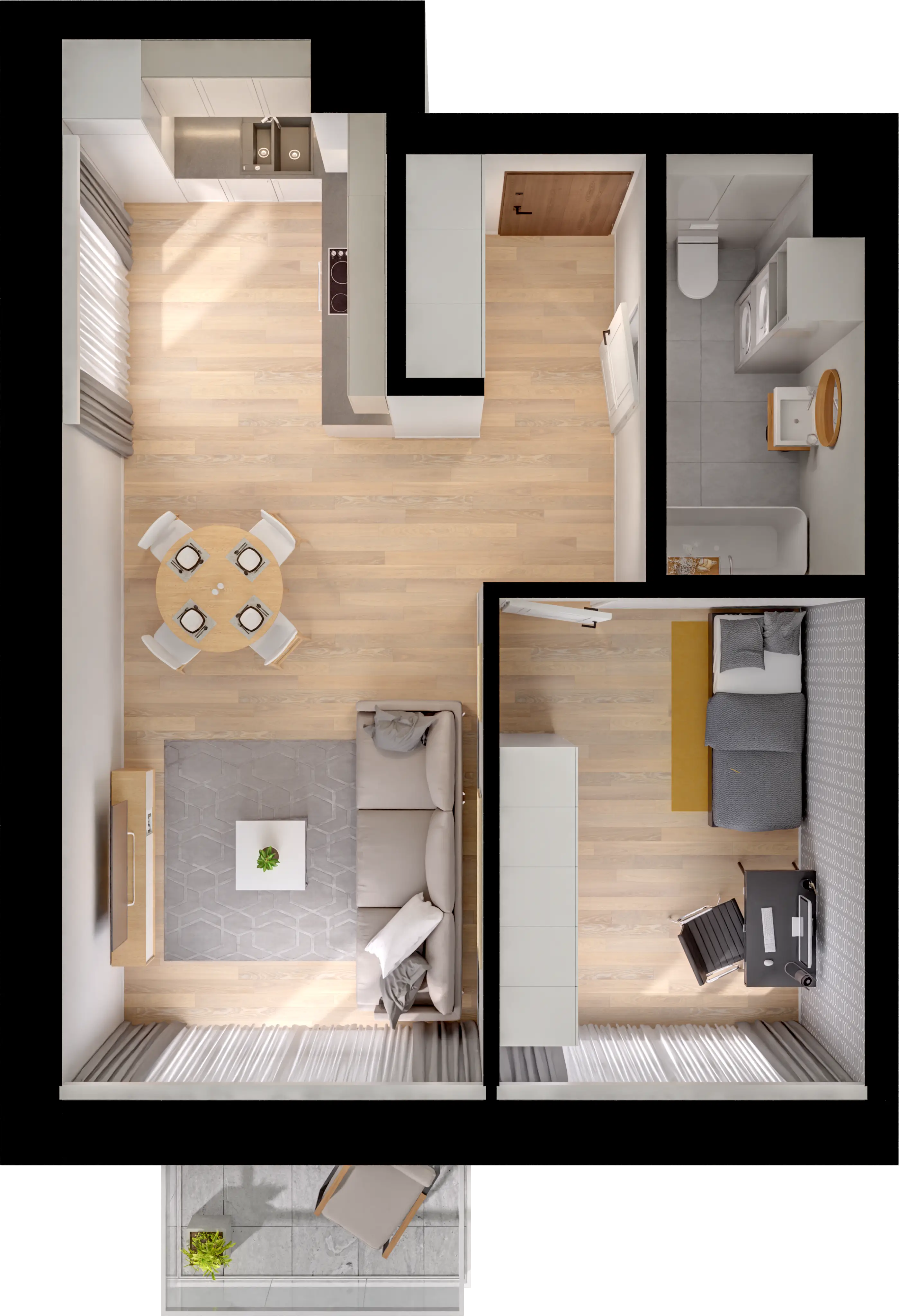 Single flat view