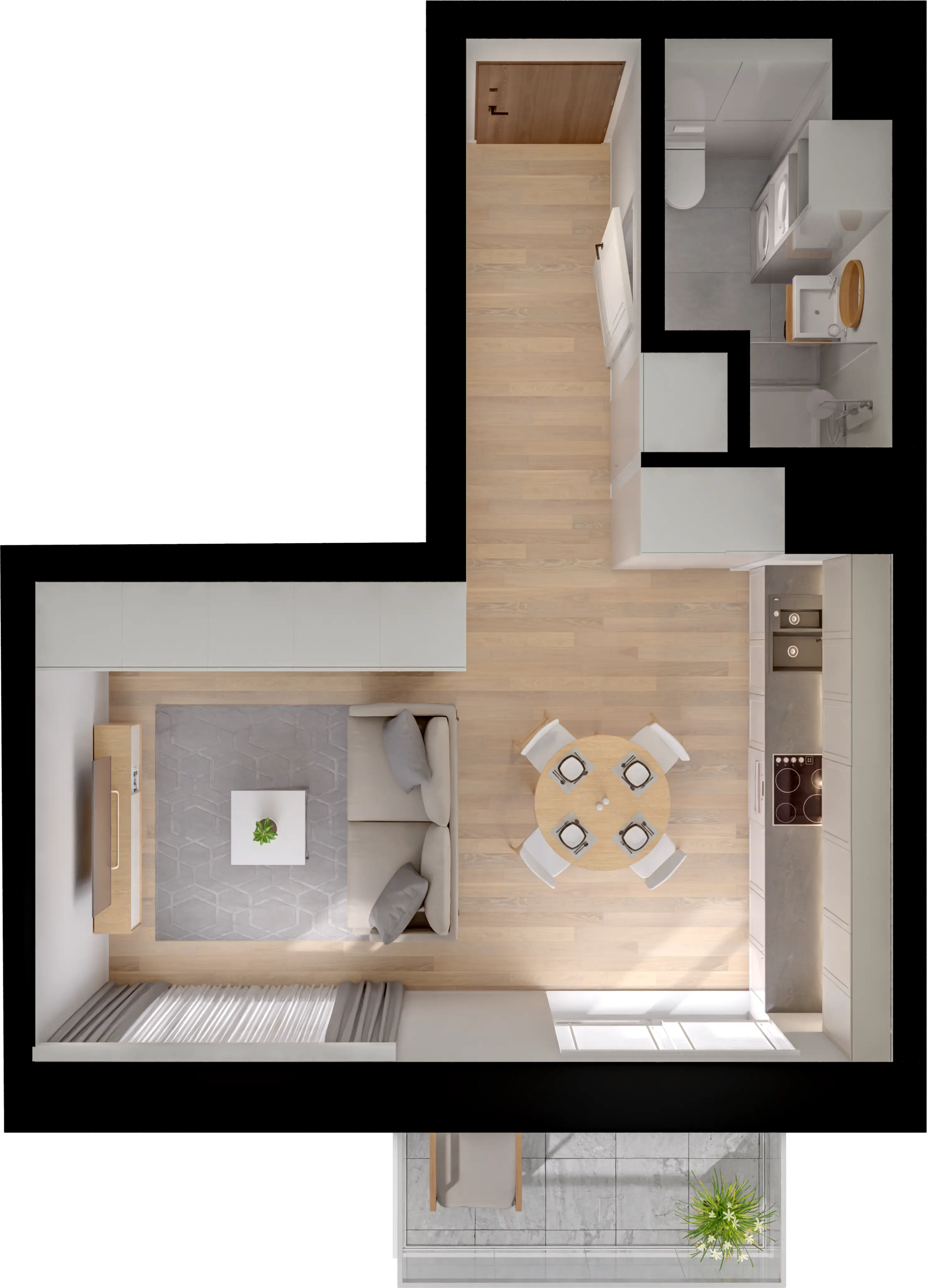 Single flat view