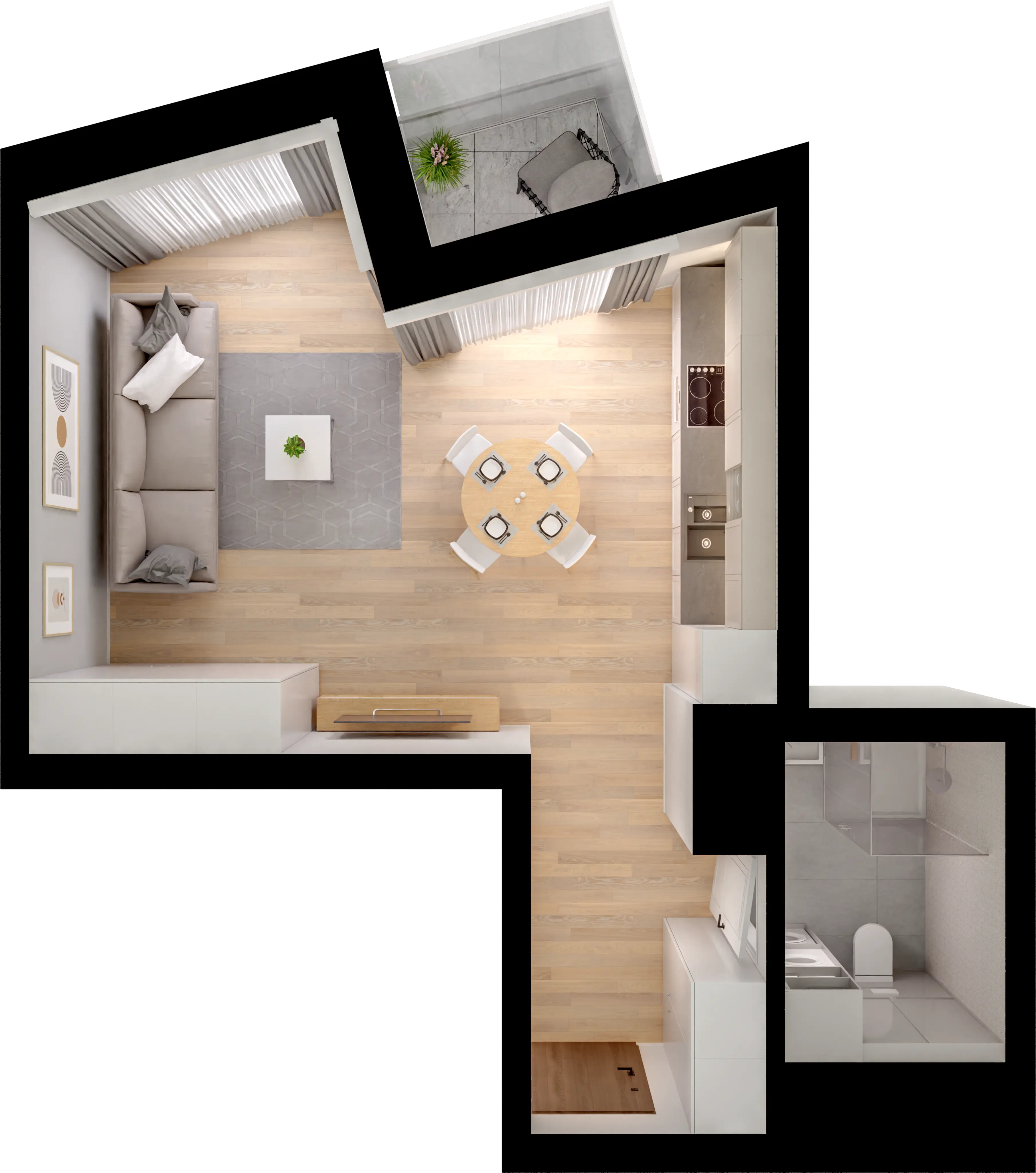 Single flat view
