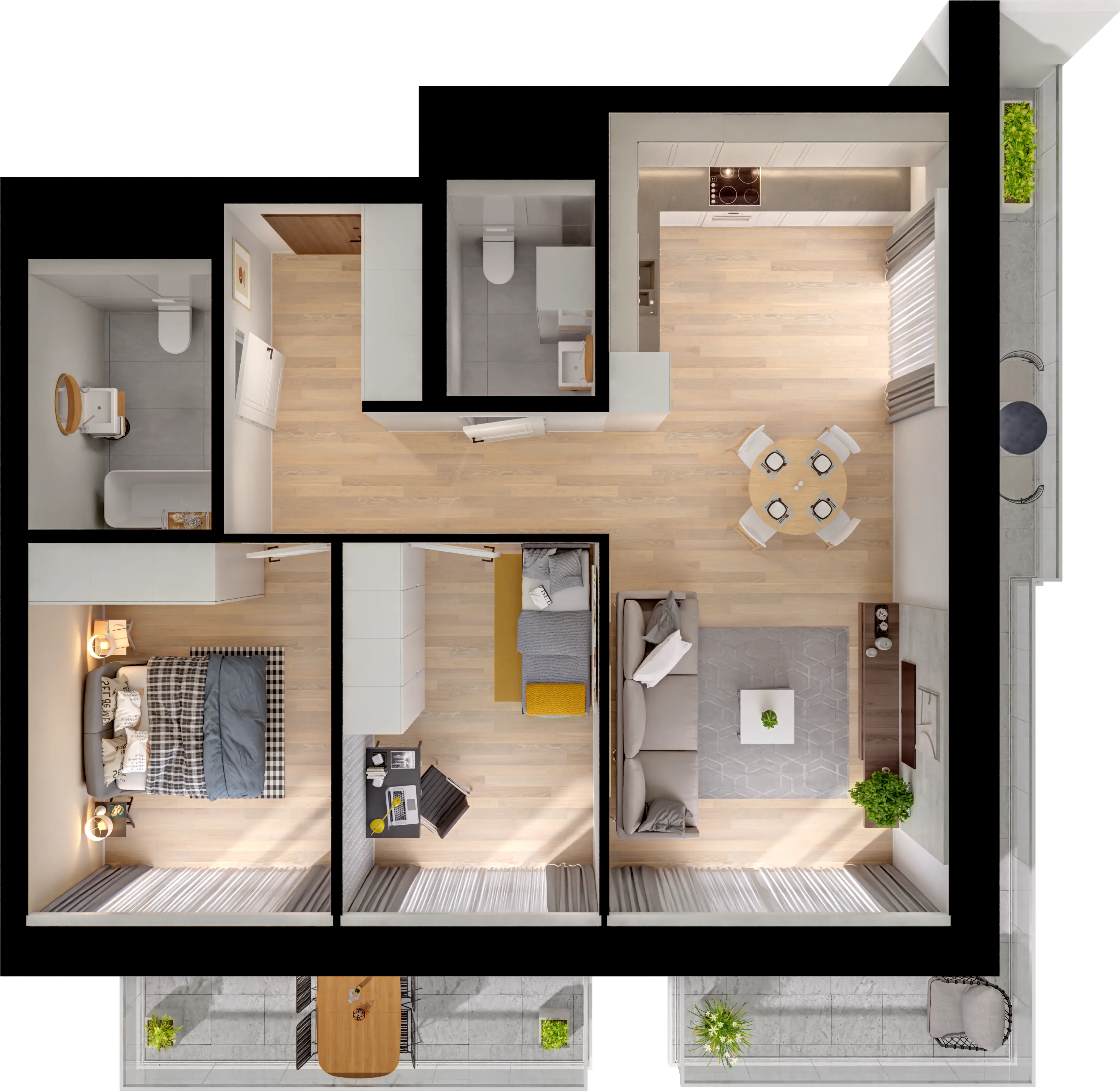 Single flat view