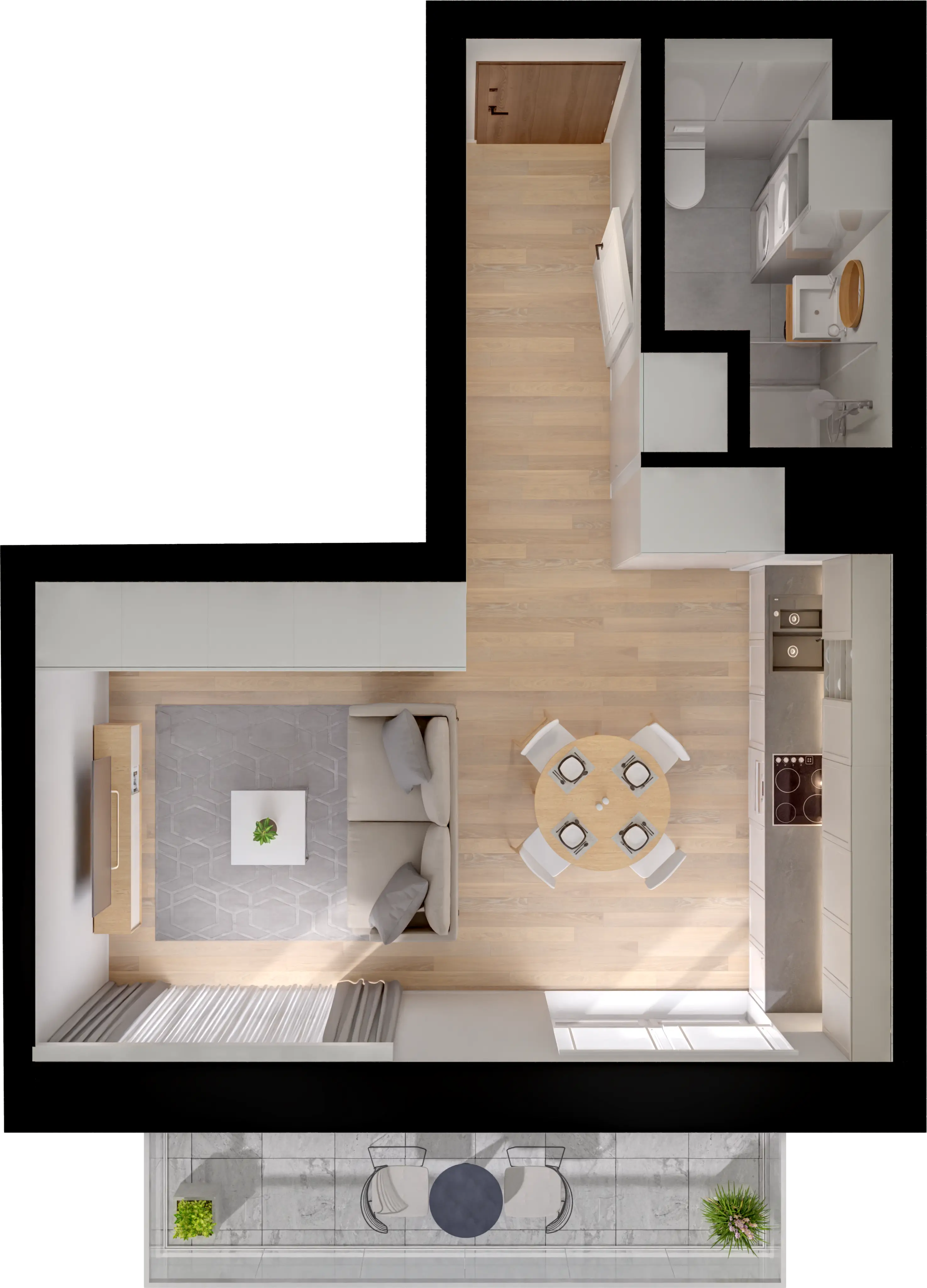 Single flat view