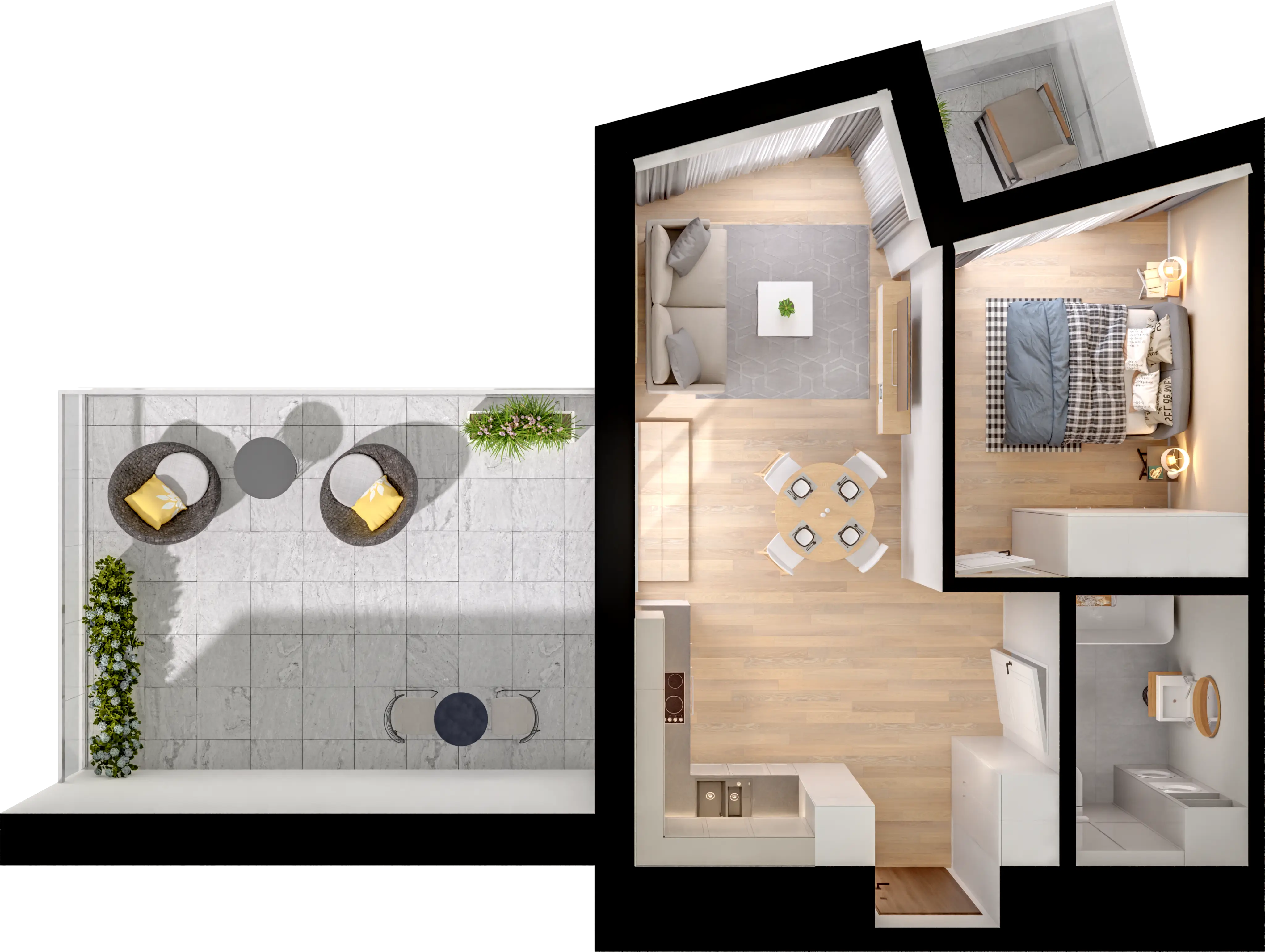 Single flat view