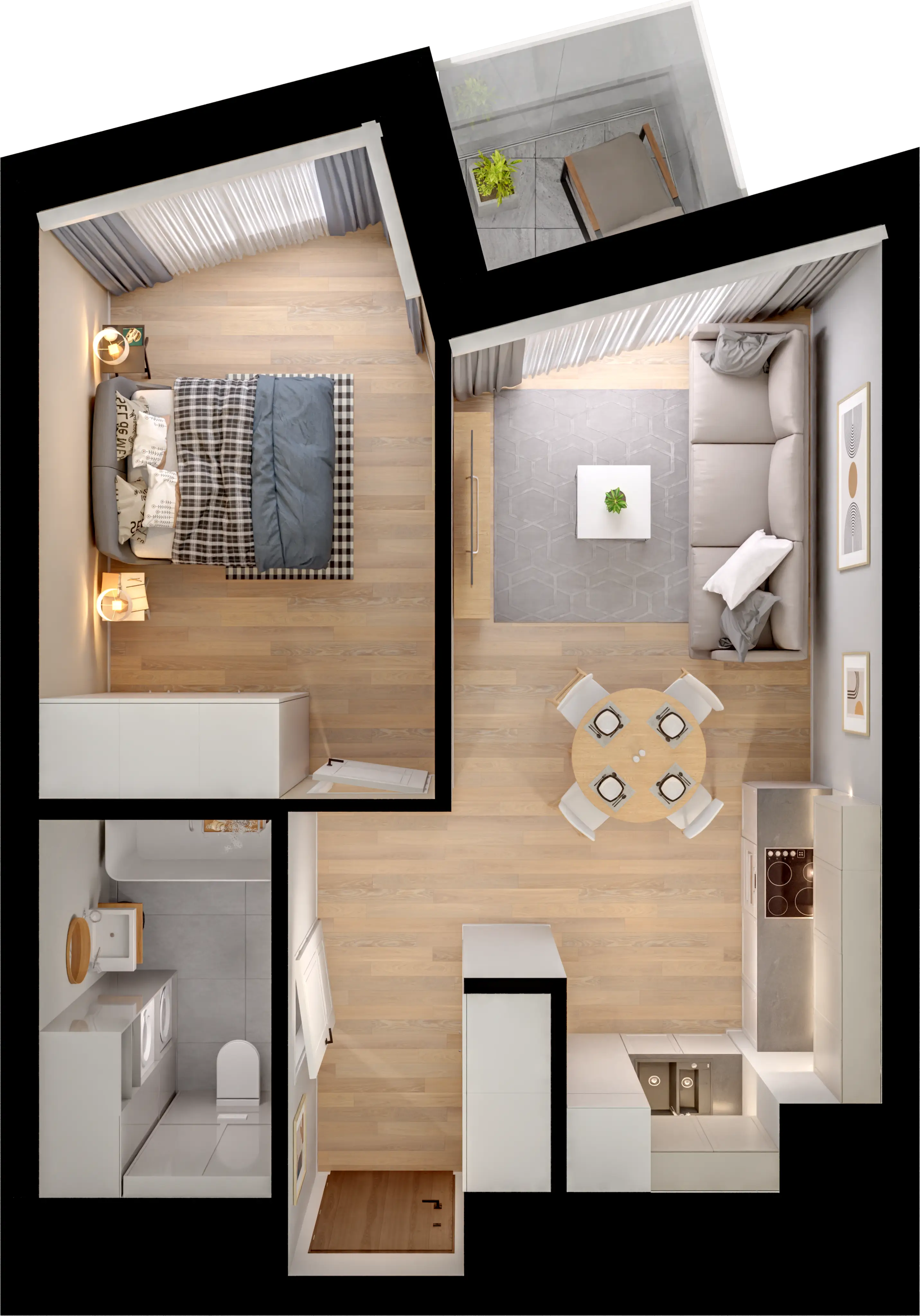 Single flat view