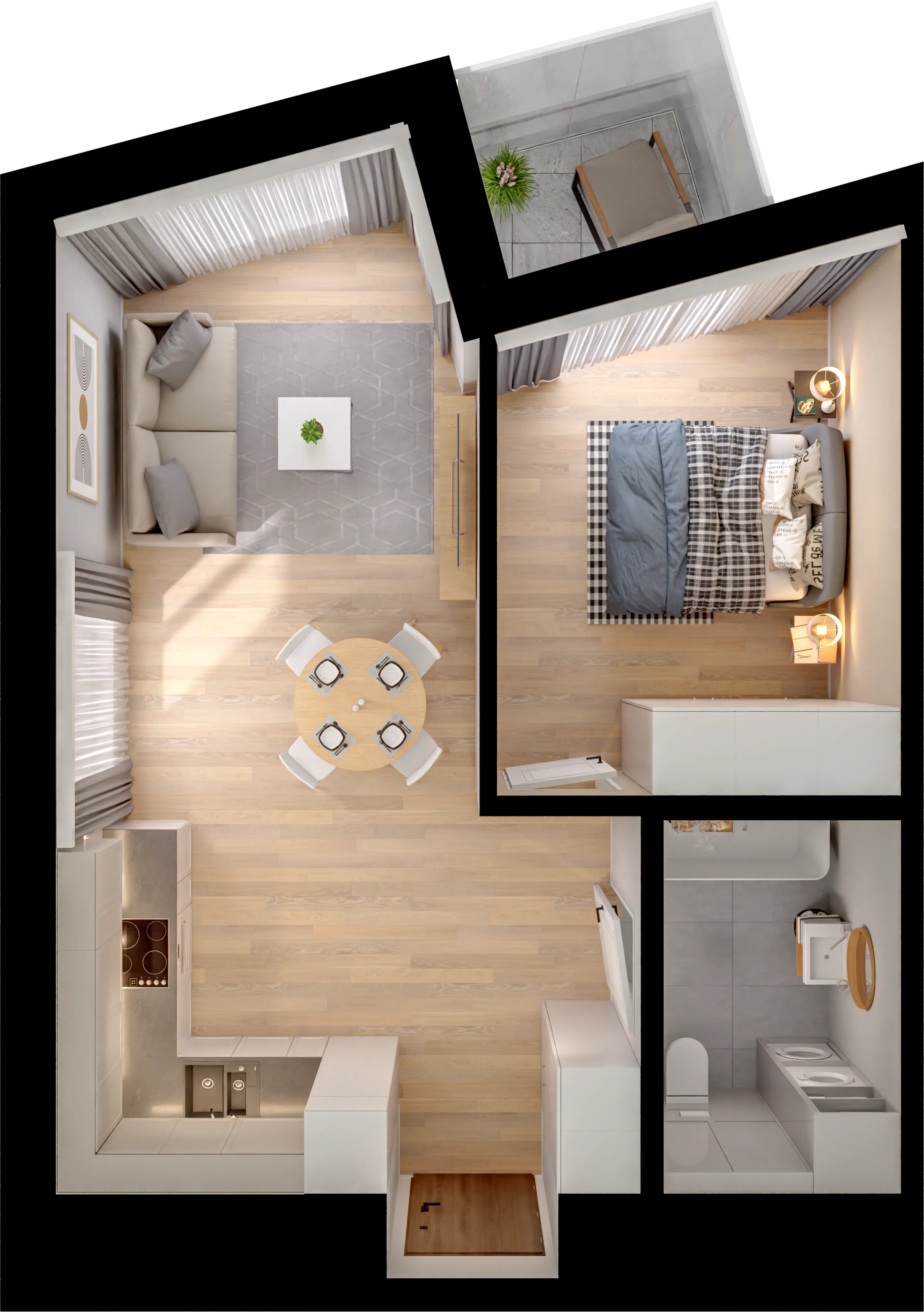 Single flat view