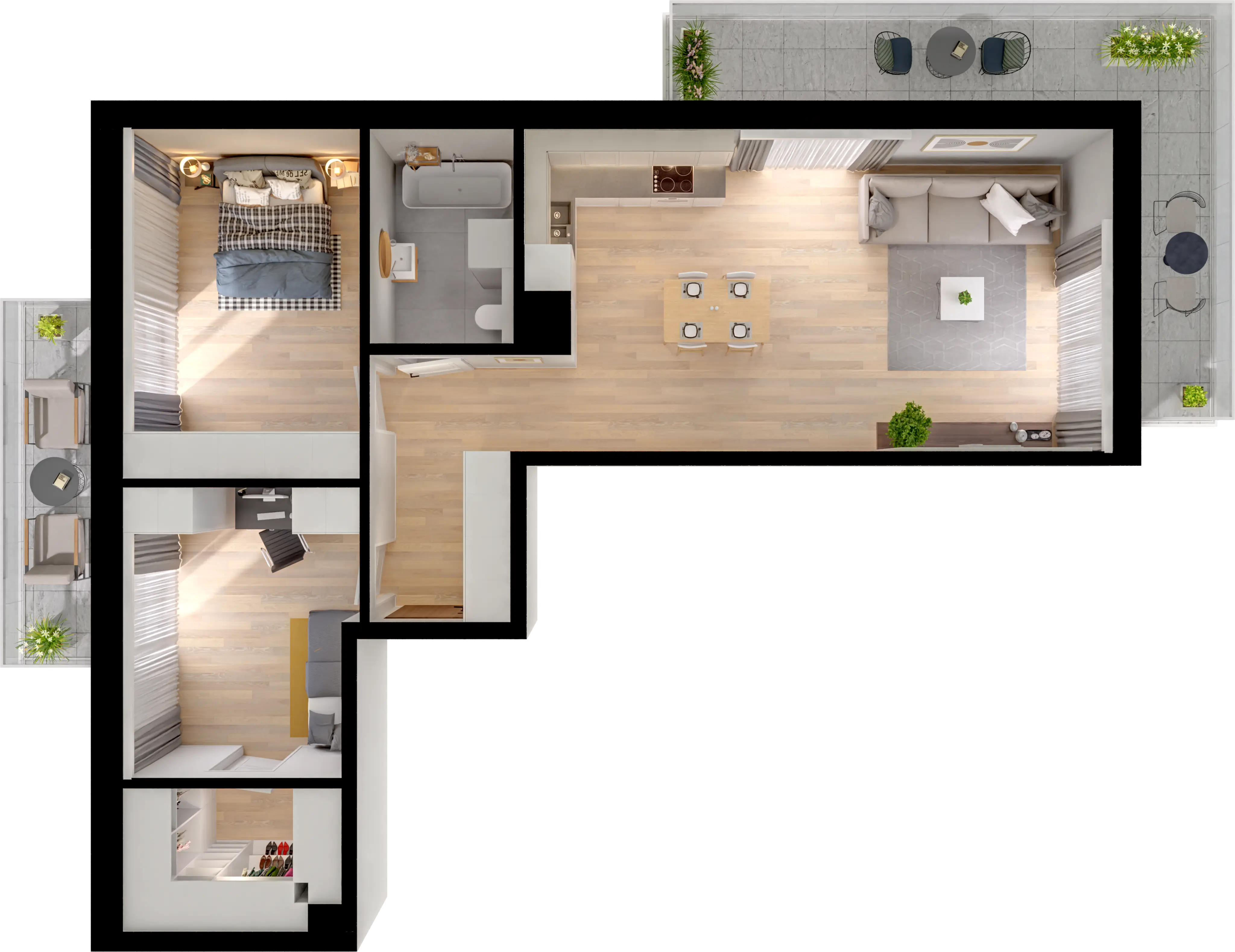 Single flat view