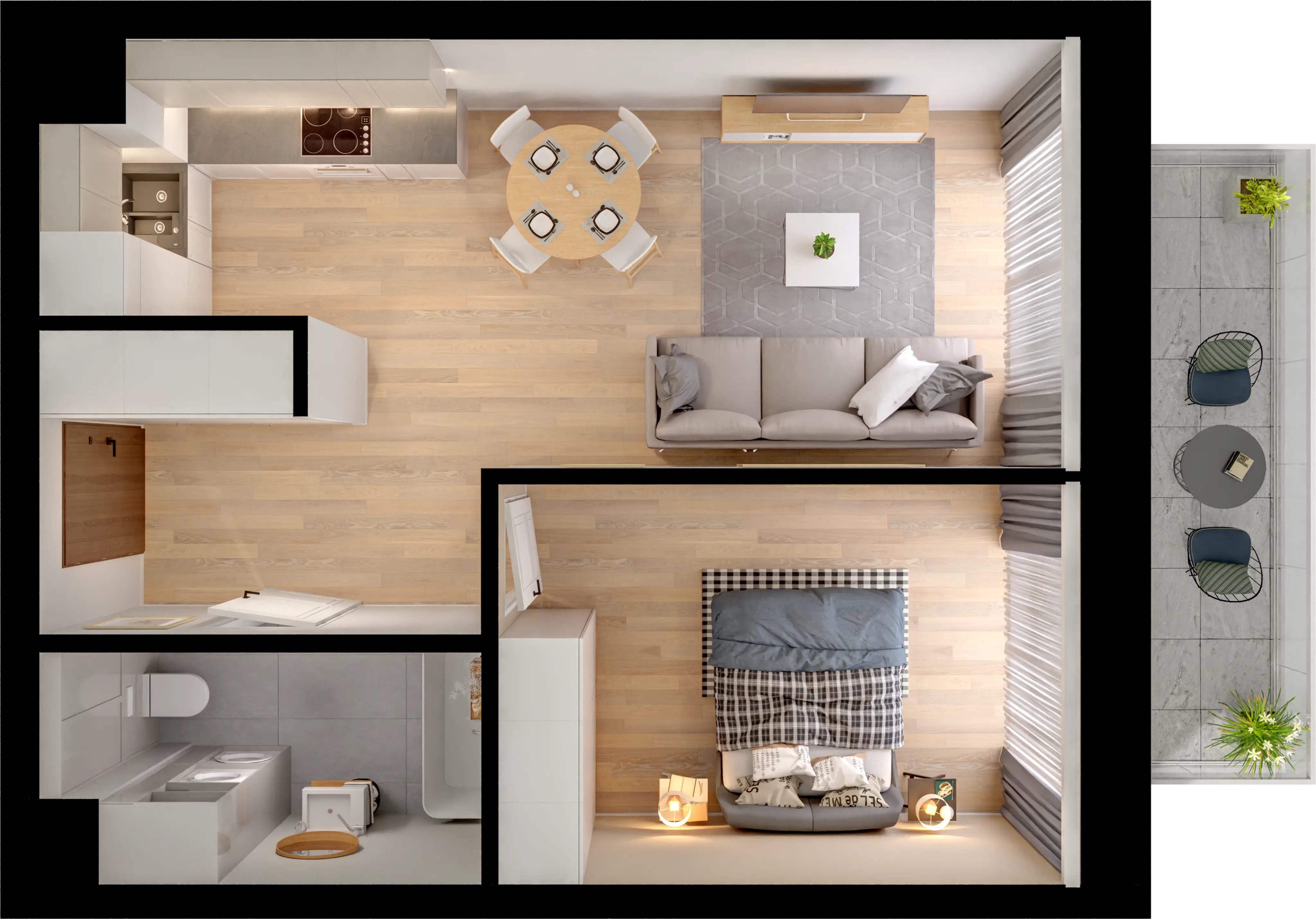 Single flat view