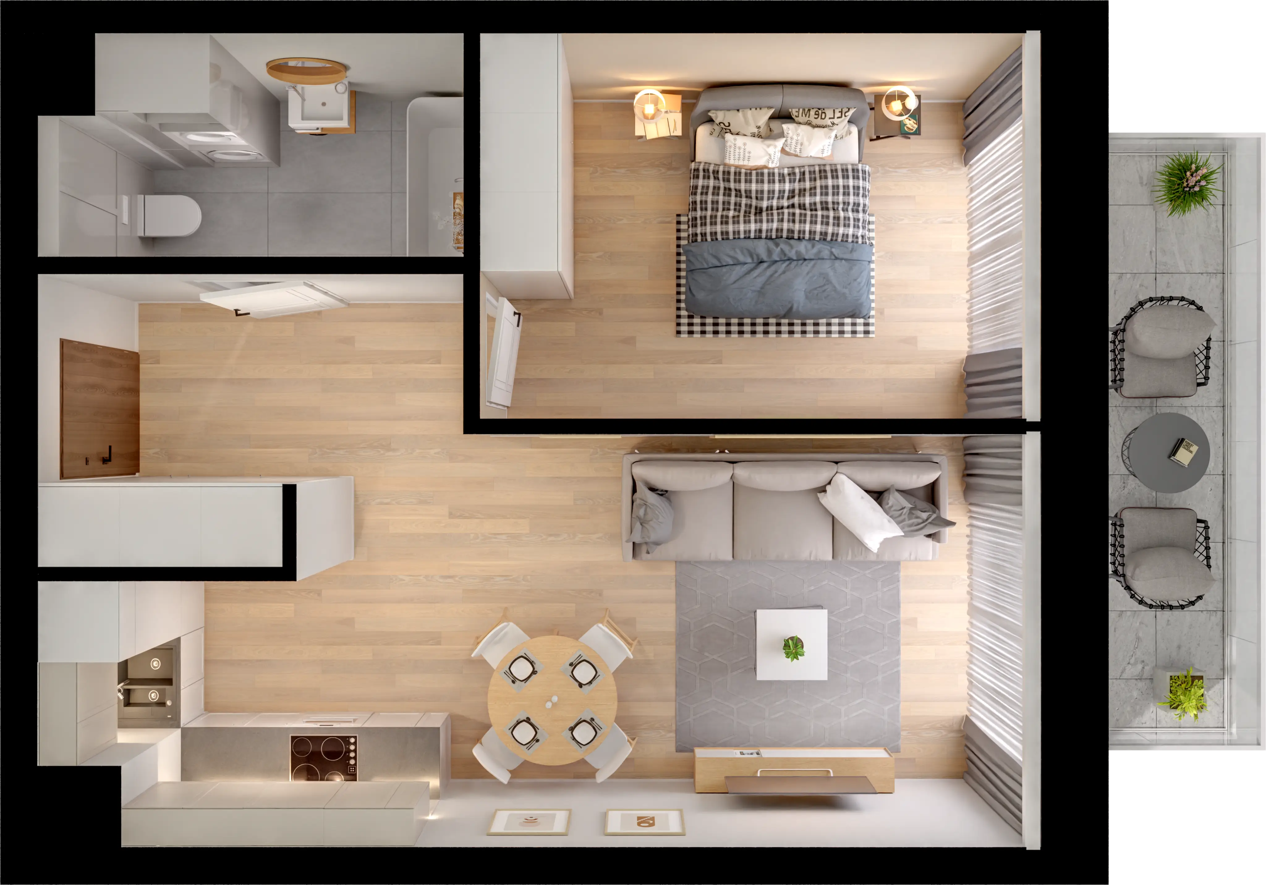 Single flat view