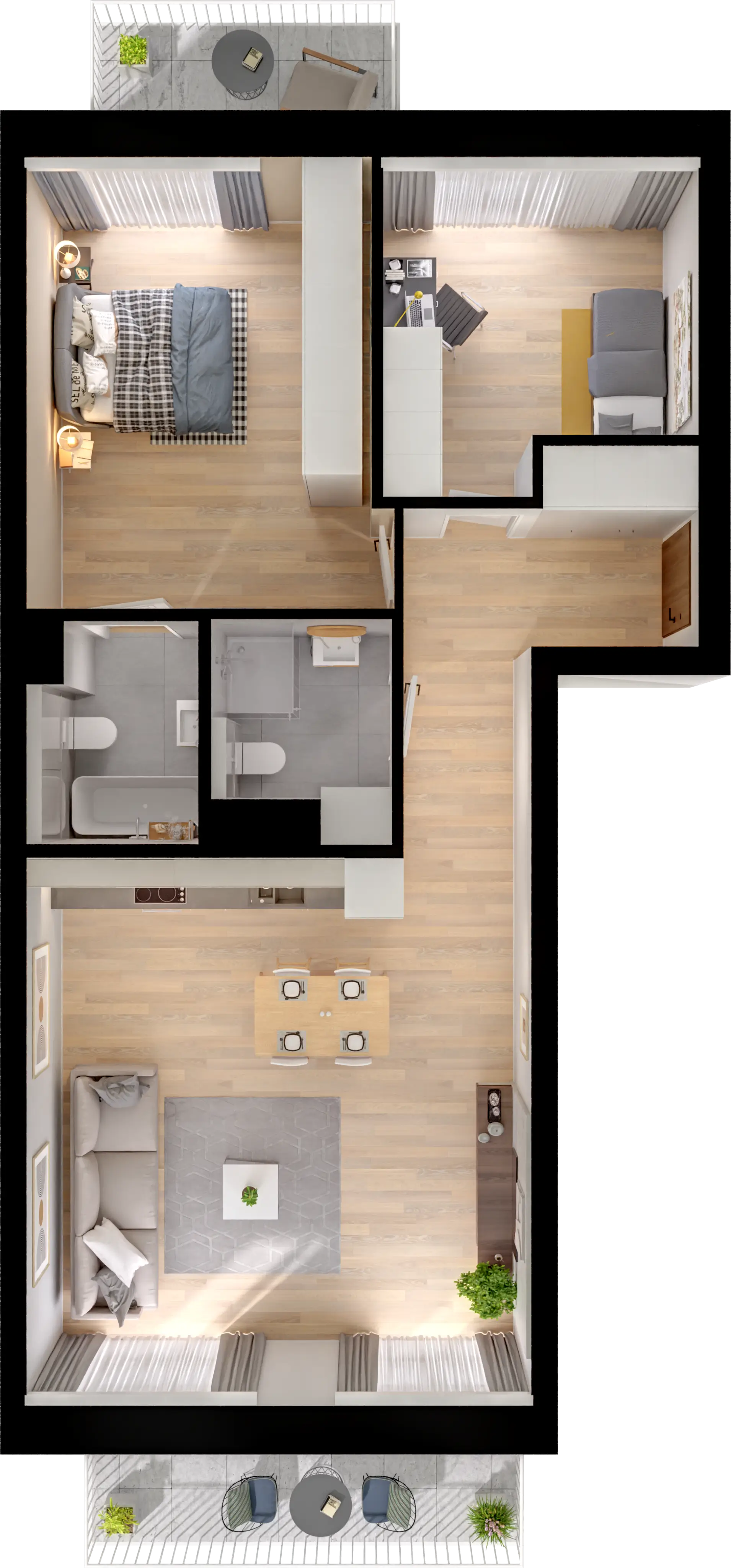Single flat view