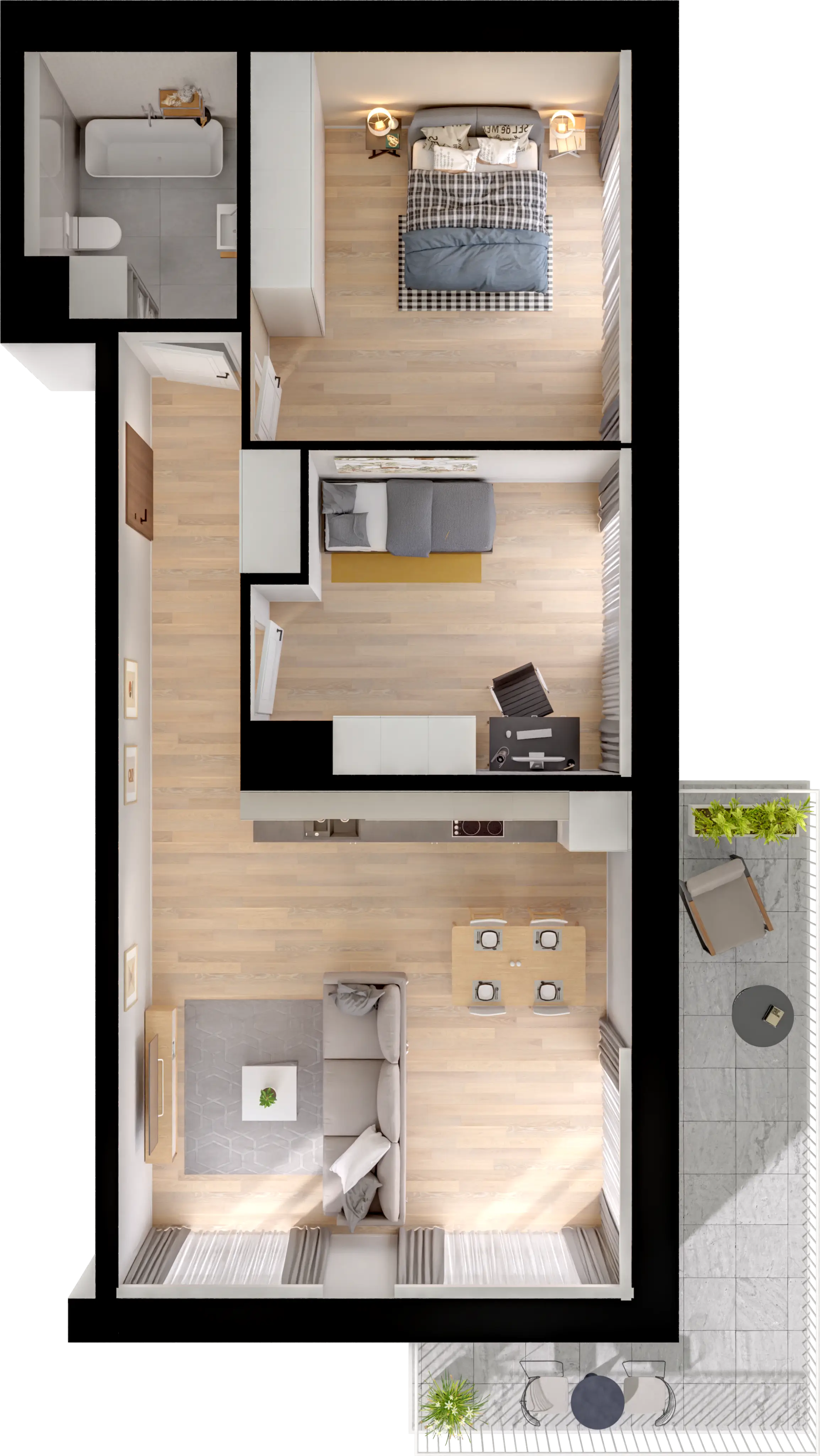 Single flat view
