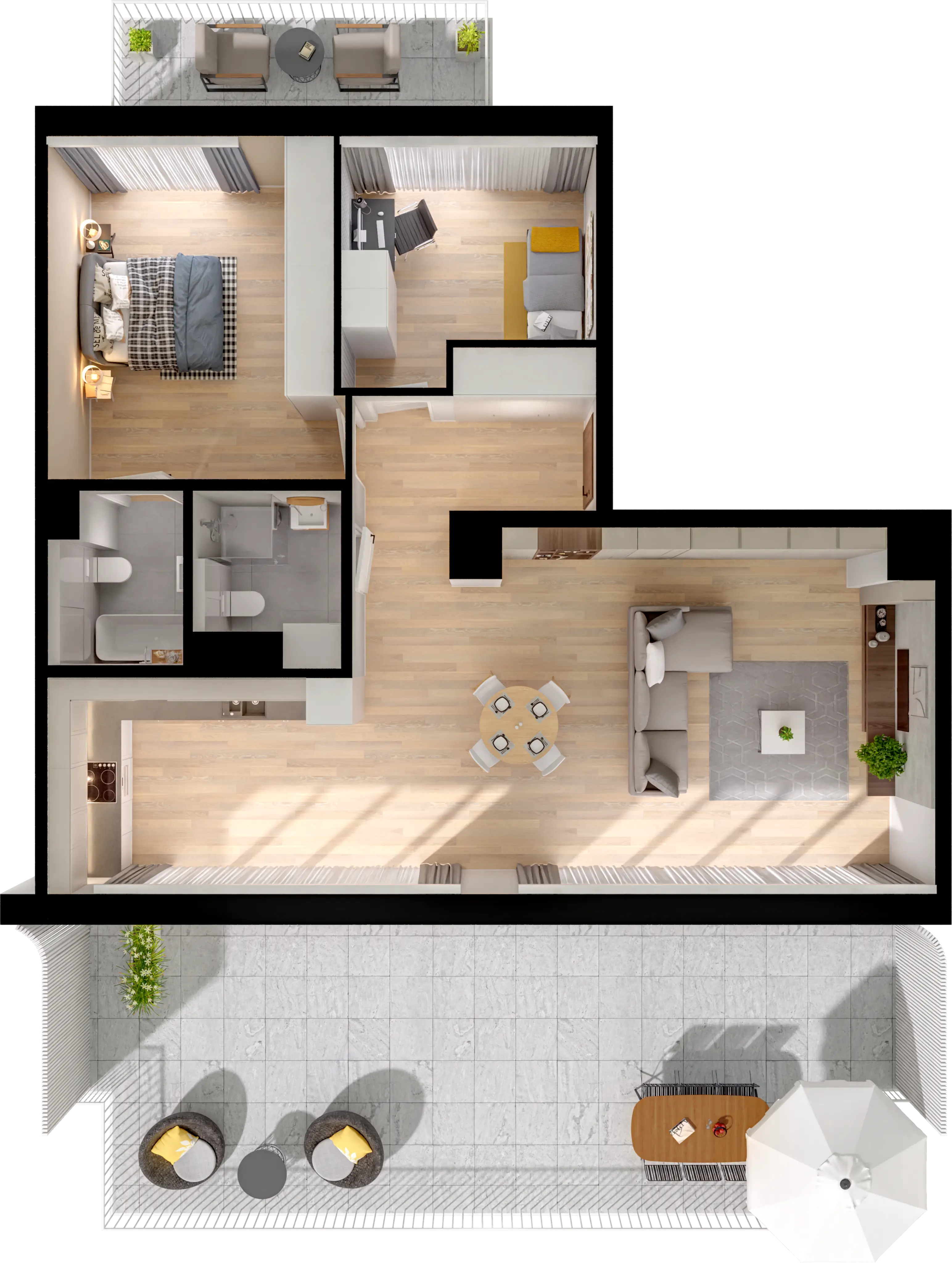 Single flat view