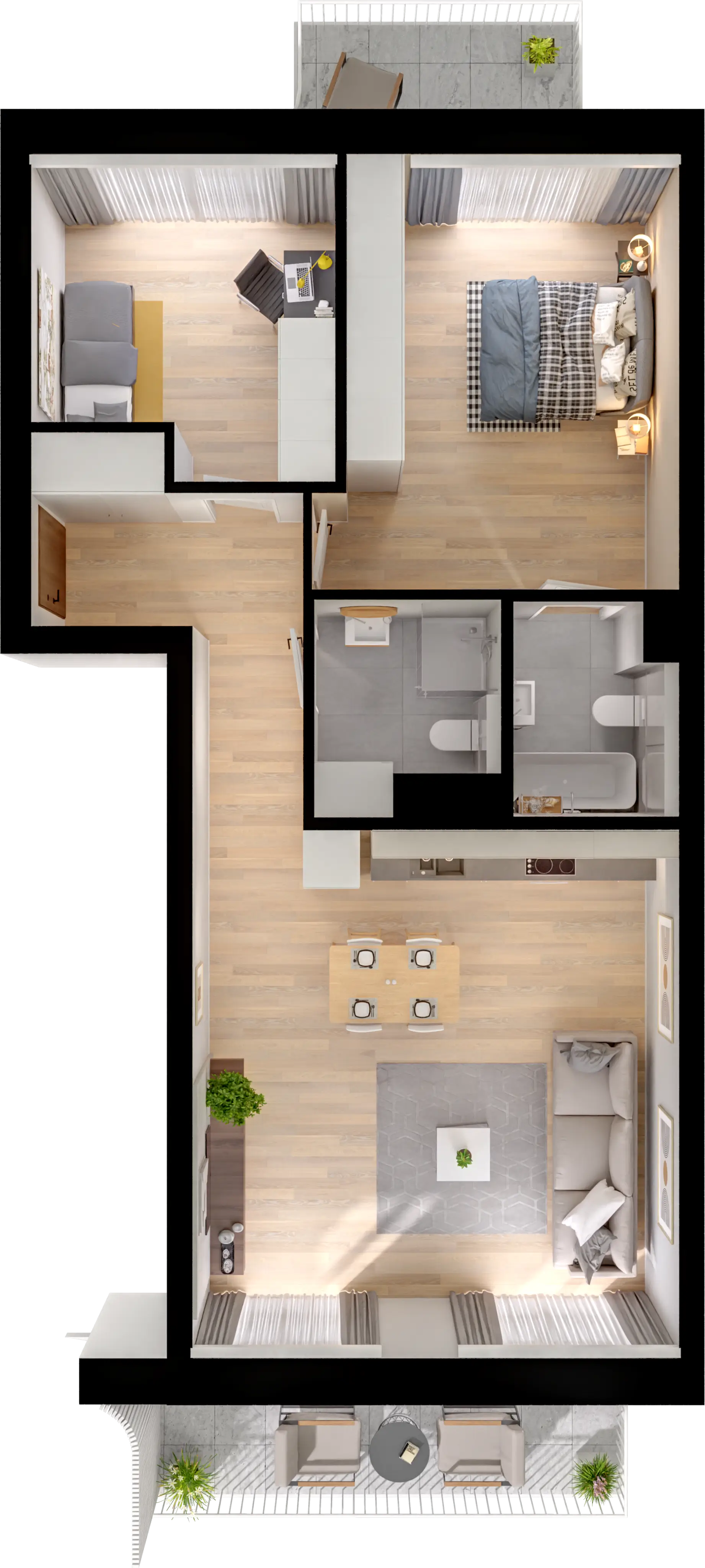 Single flat view