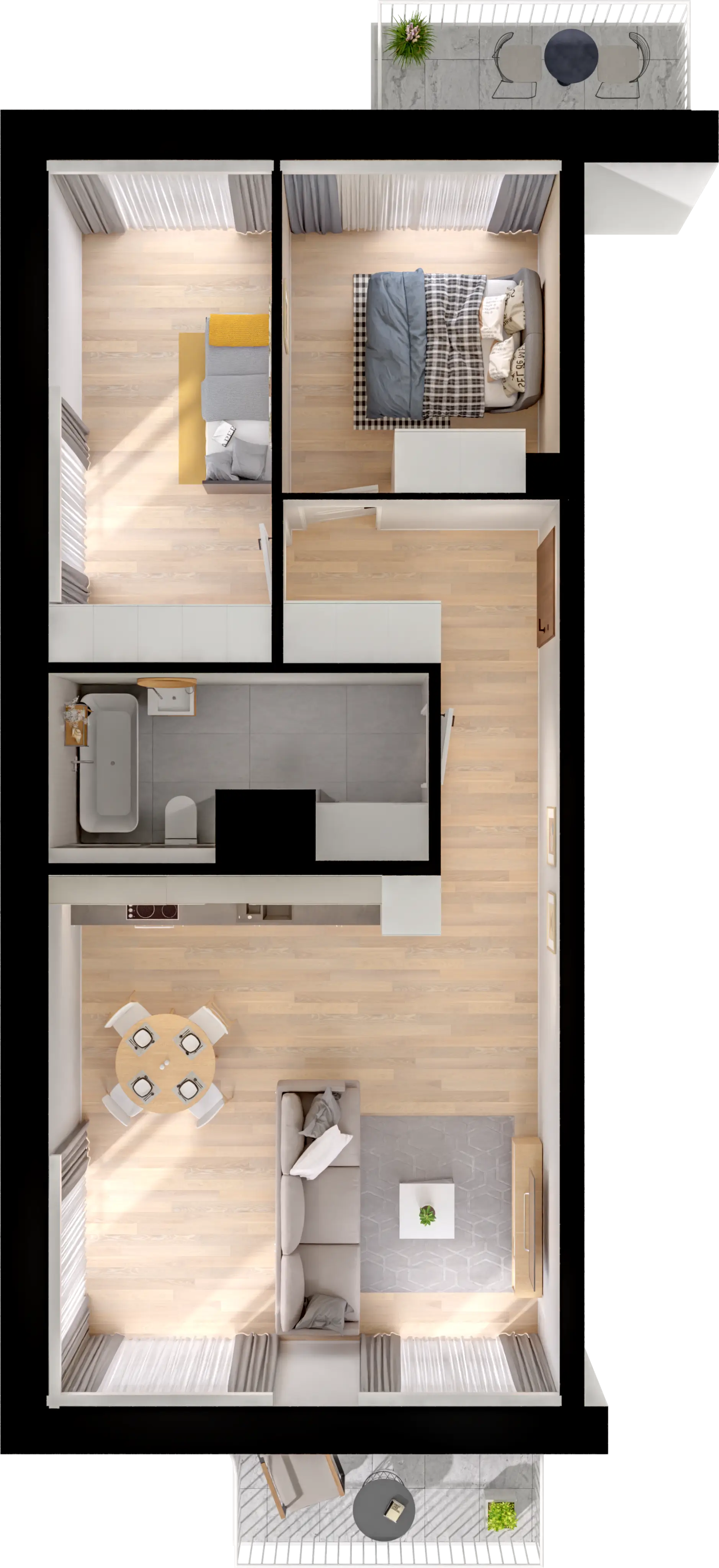 Single flat view