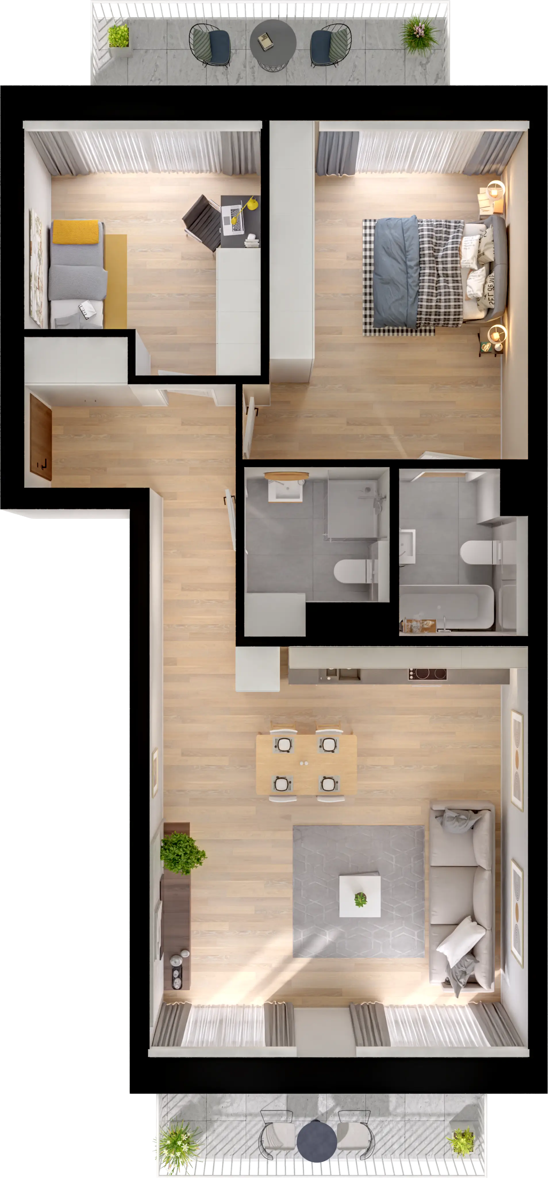 Single flat view