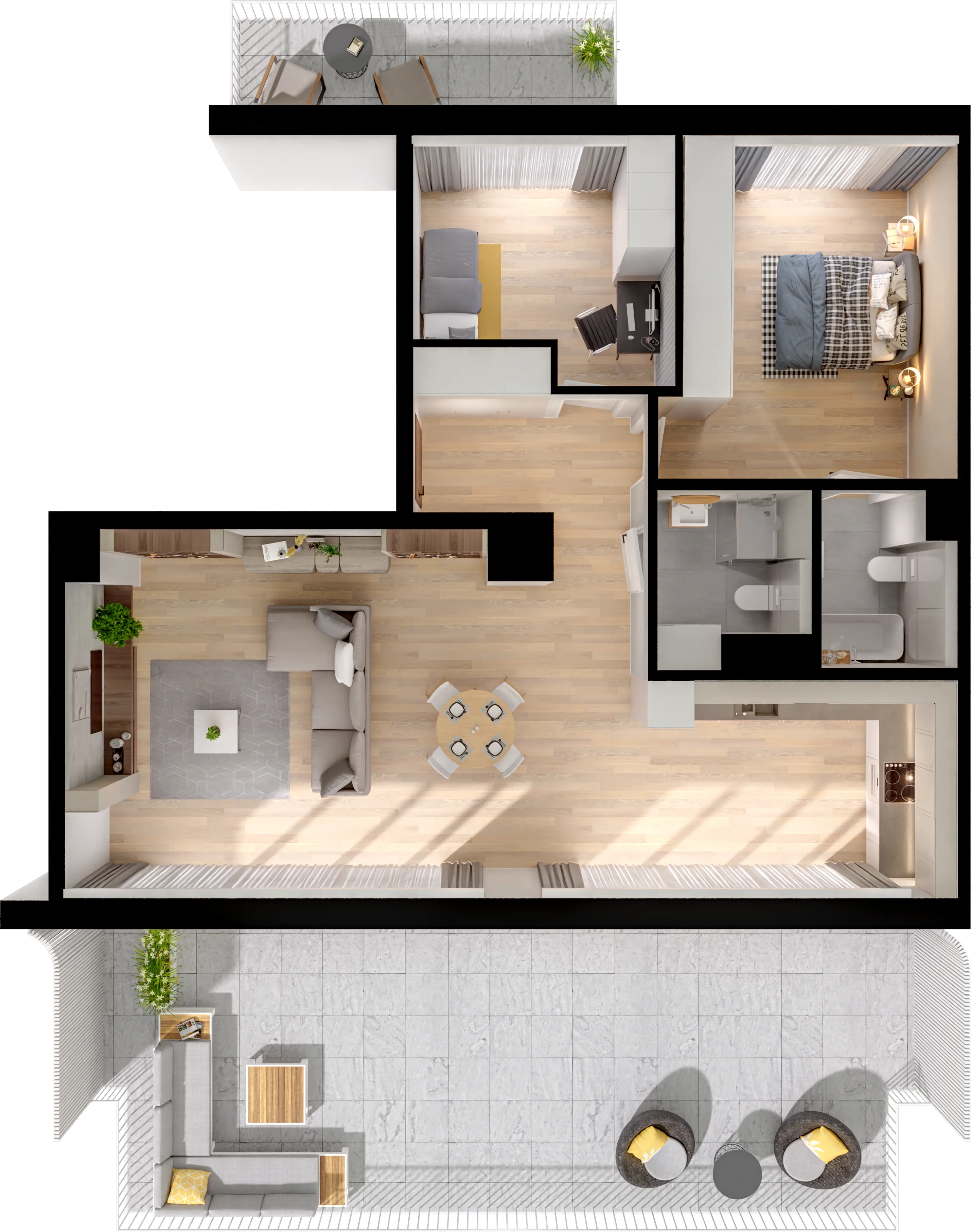 Single flat view