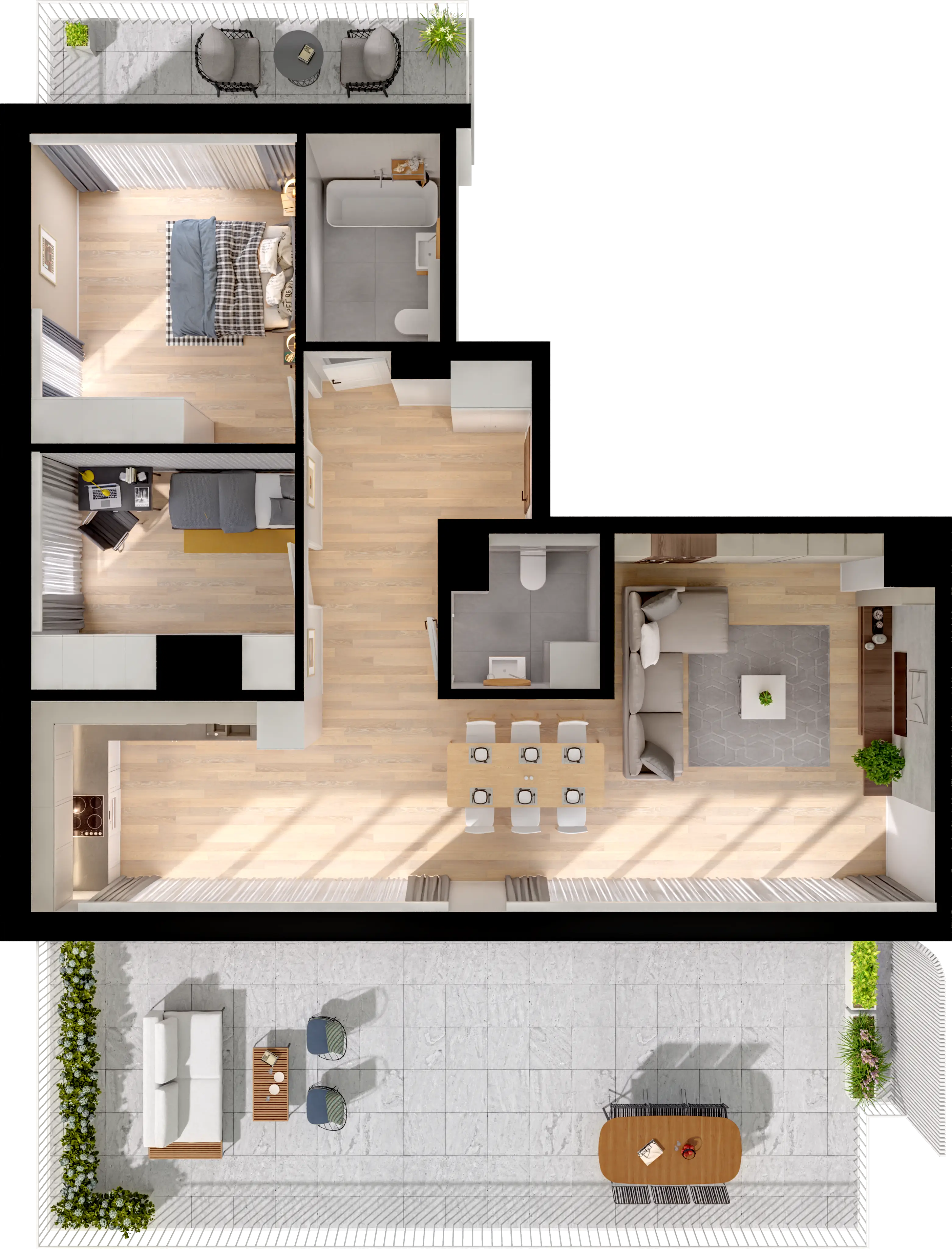 Single flat view