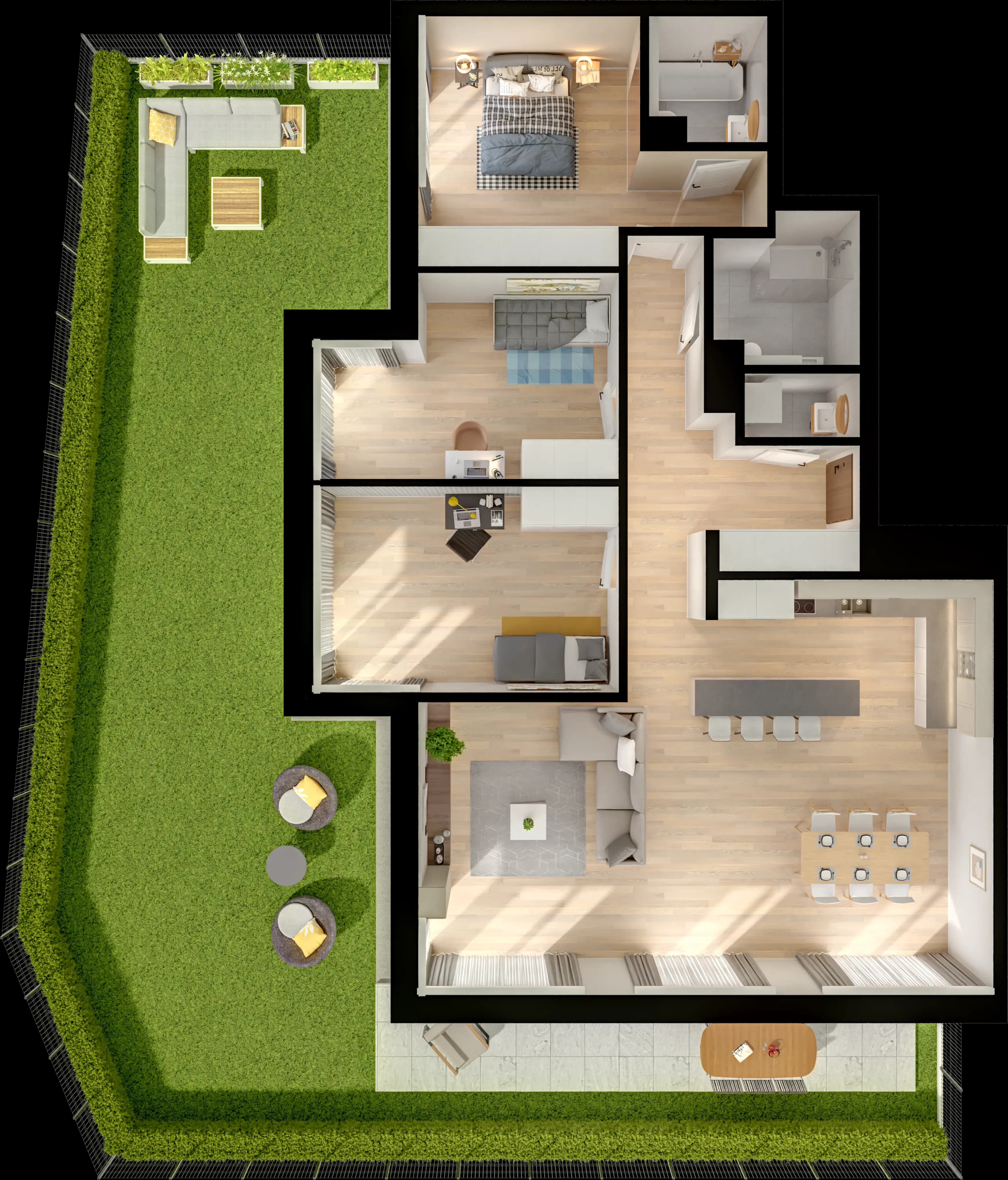 Single flat view