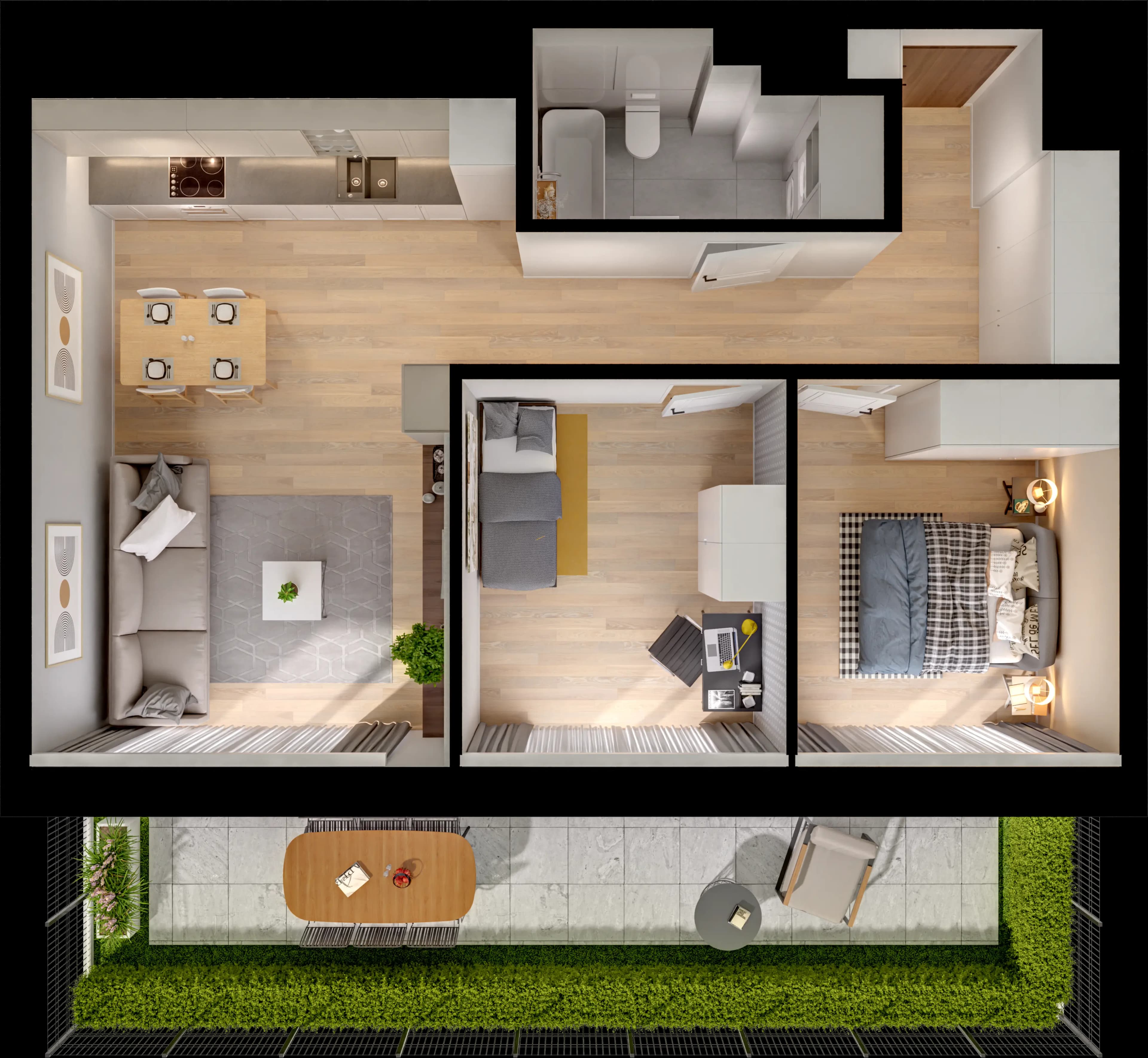 Single flat view