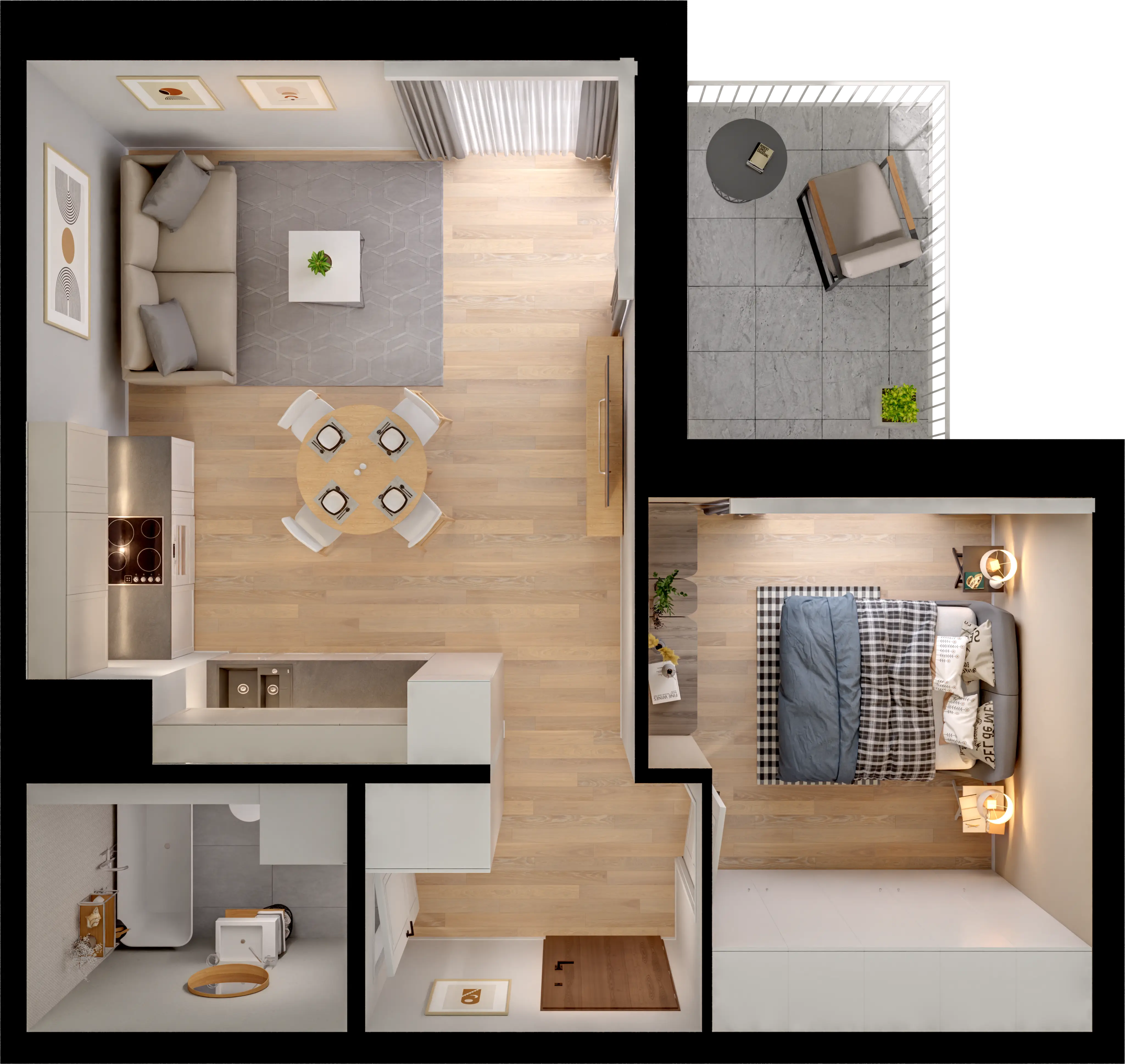 Single flat view