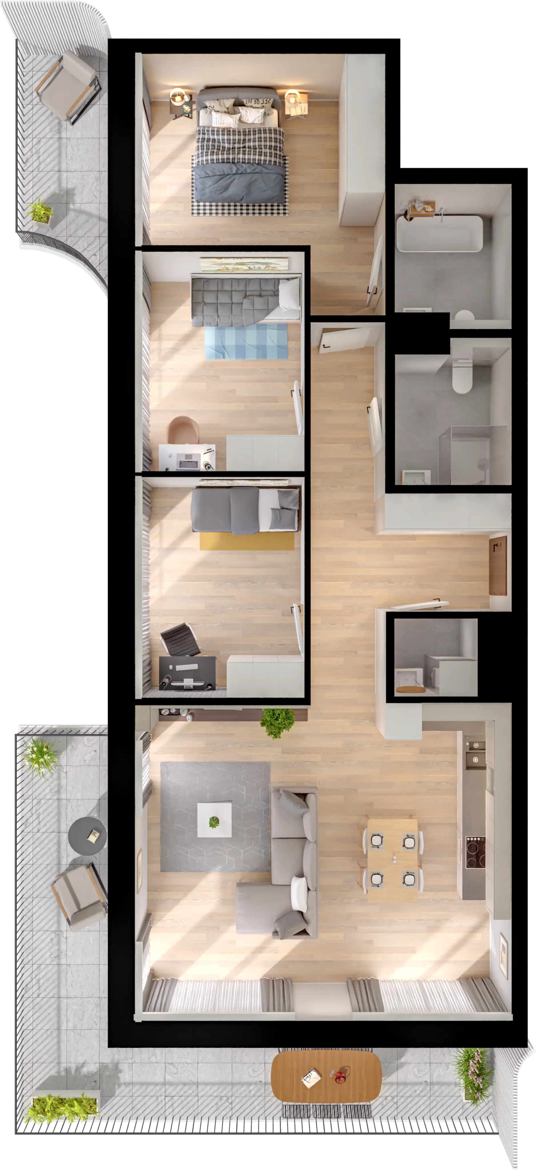 Single flat view