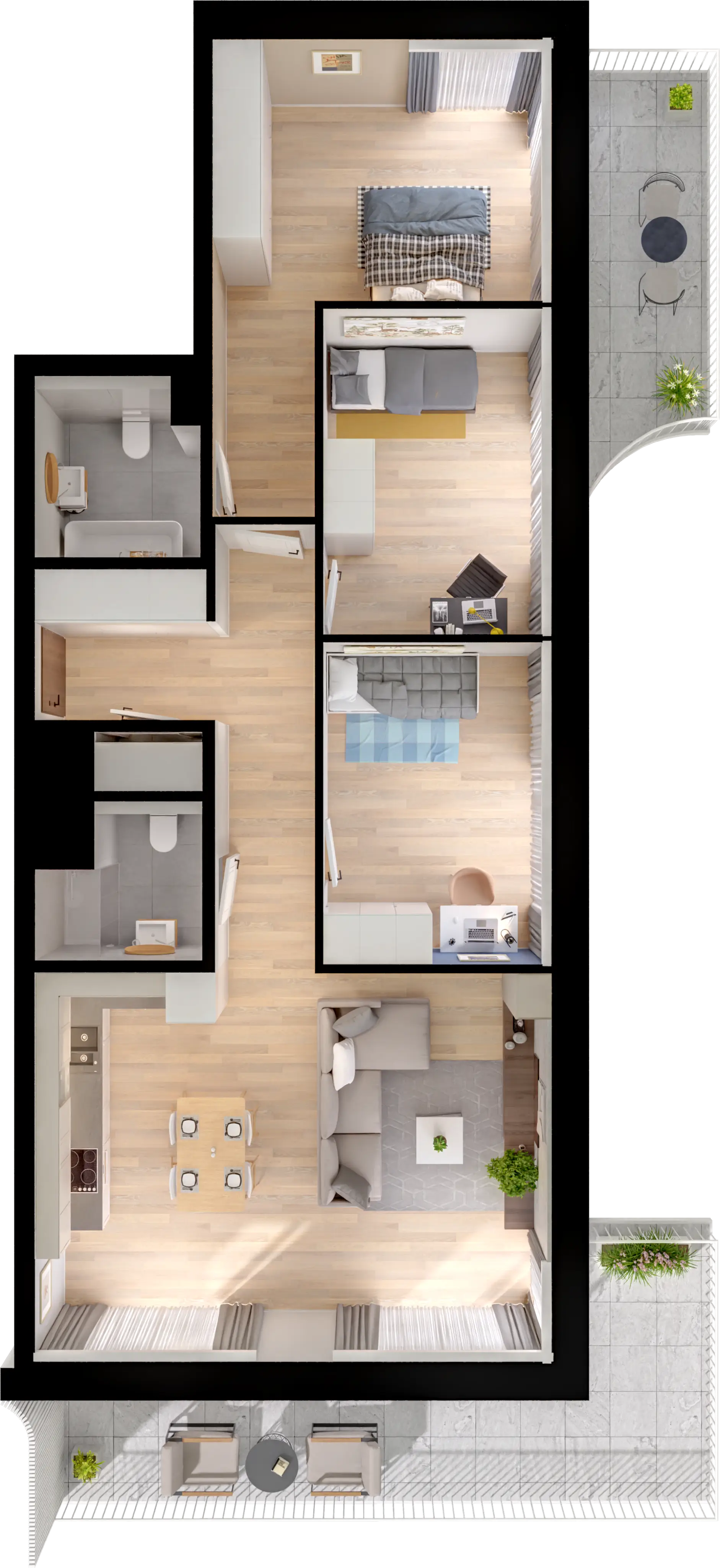Single flat view