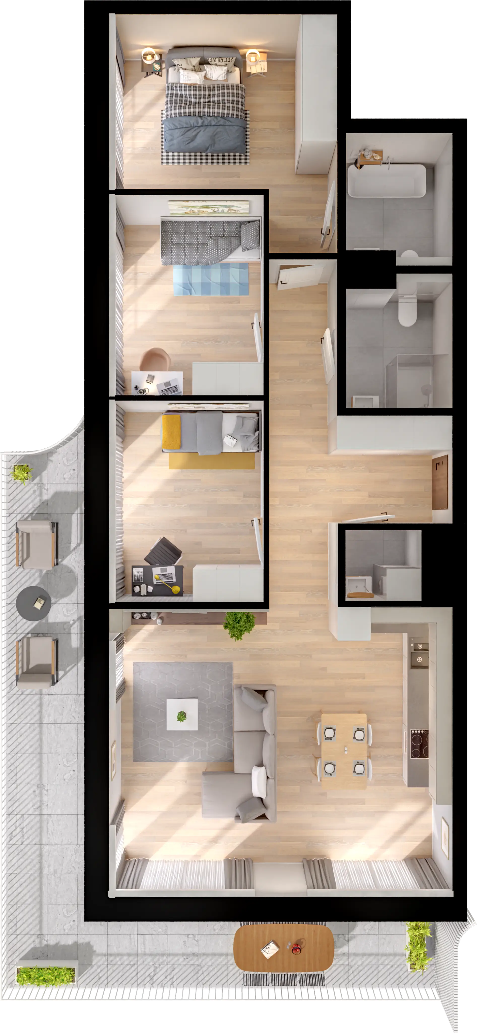 Single flat view