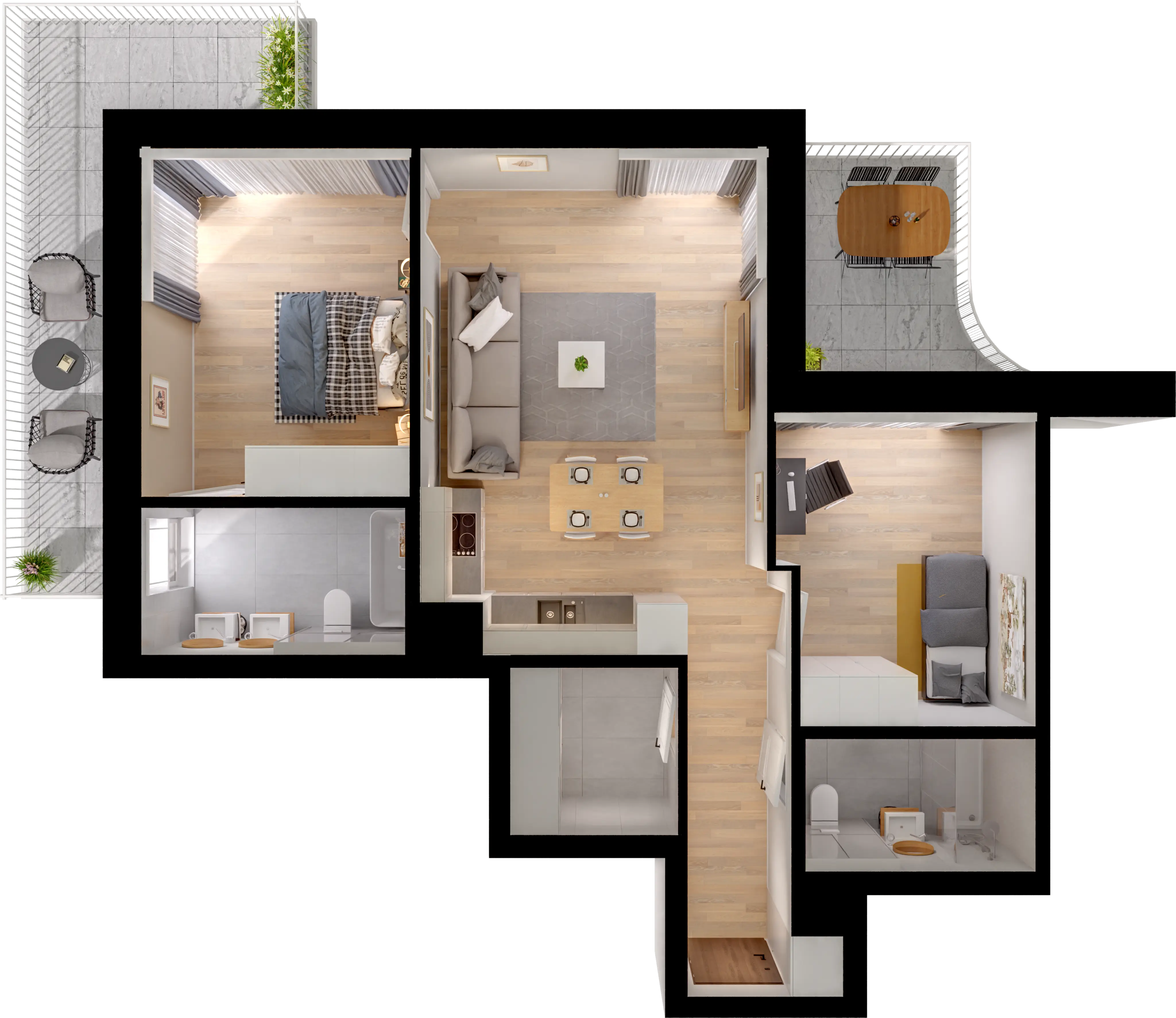 Single flat view